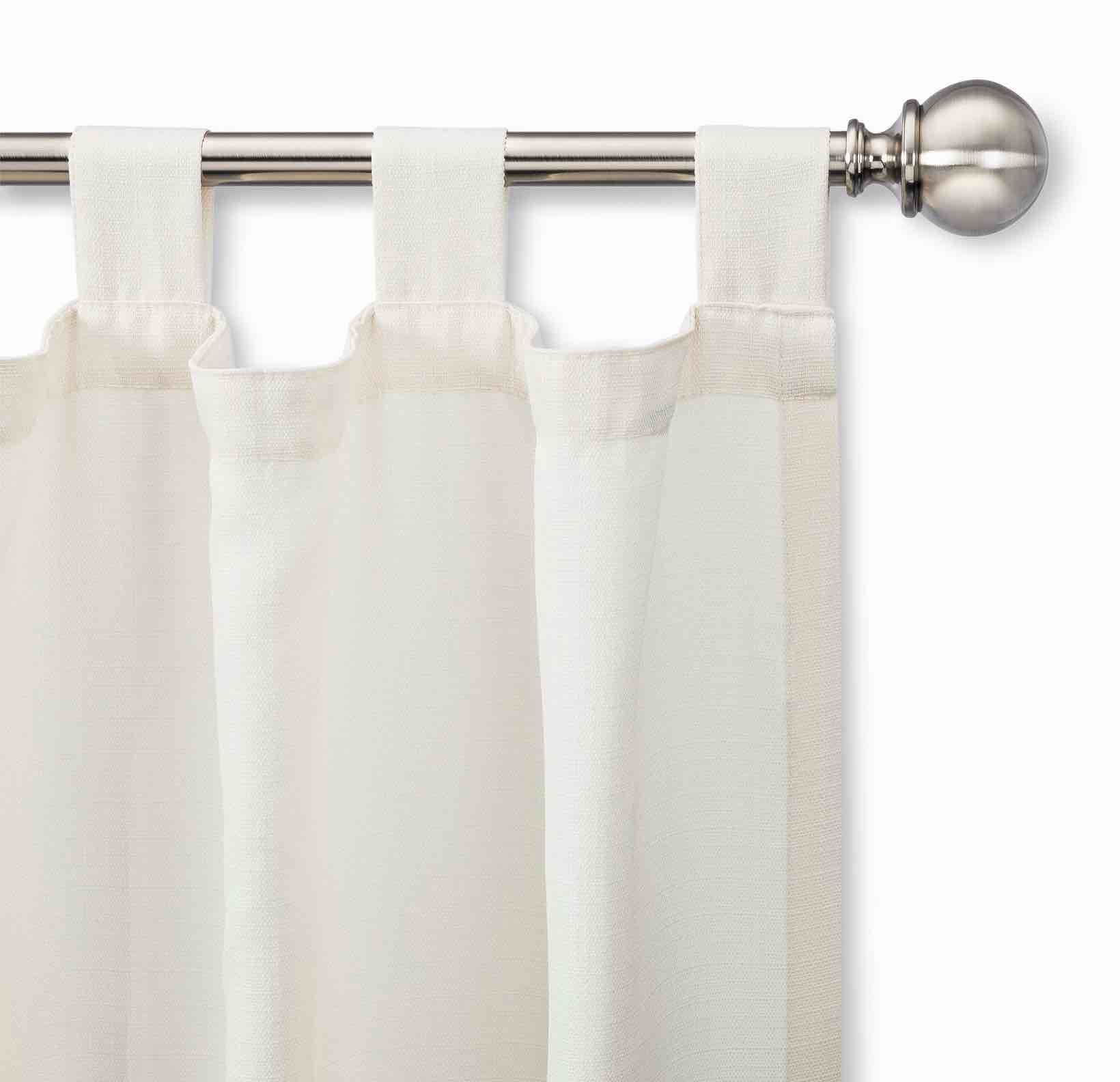 66"-120" Ball Double Curtain Rod Brushed Nickel - Threshold™: Adjustable Metal Set, Silver Finish, 30lb Capacity