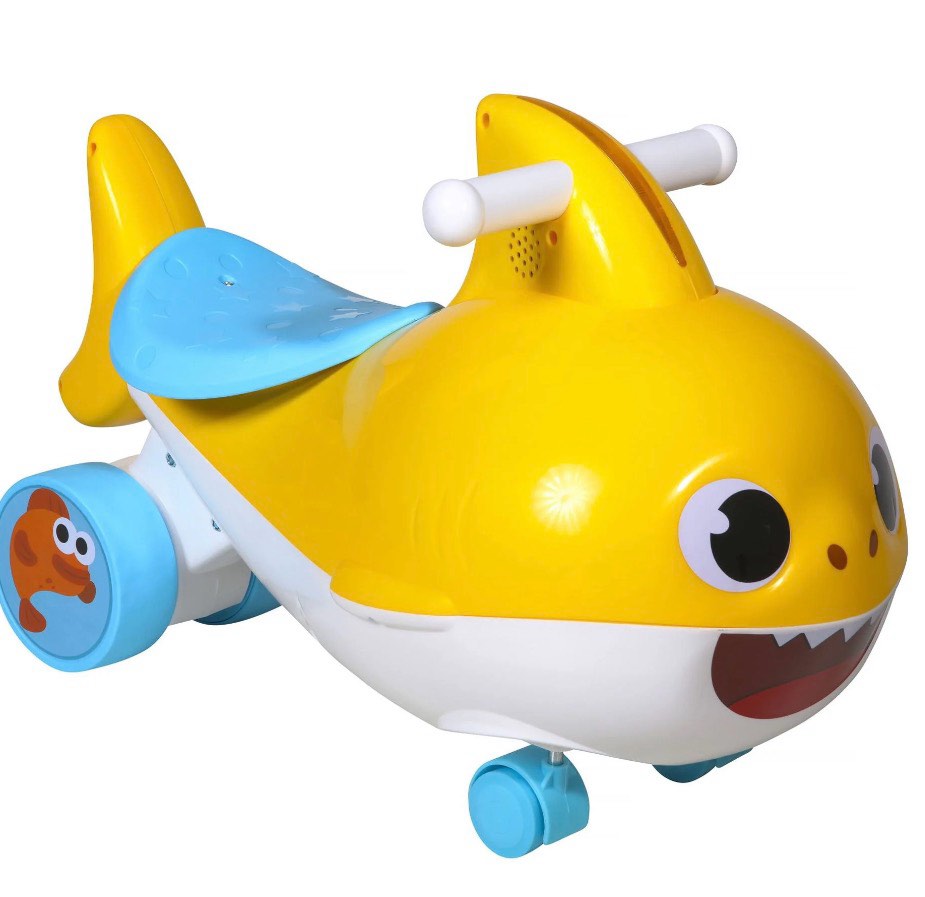 Dynacraft Baby Shark Foot-to-Floor Unisex Kids Ride-on for Age 1.5-3 Years