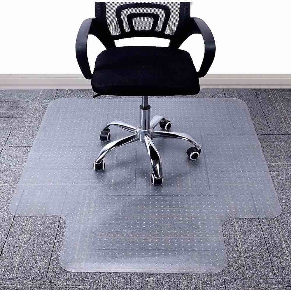 Office Carpet Chair Mat for Low Pile Carpet Floors,Carpet Protector Mat with Lip,  Carpet Chair Mat on Carpet for Easy Rolling,Office Carpeted Floor Mats for Computer Chairs Desk,Gaming Floor