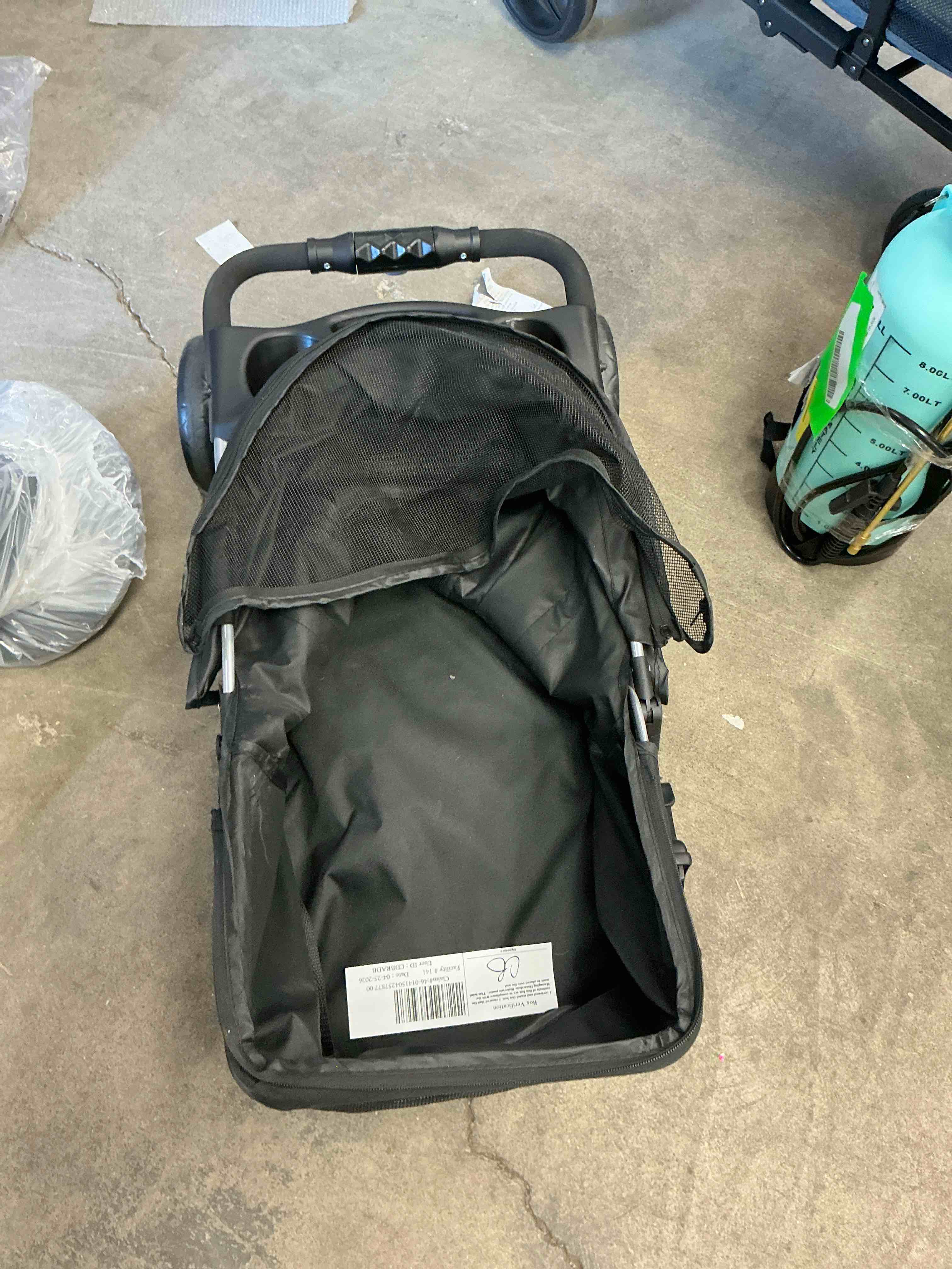 Condition photo showing Good Condition for paws & pals pet stroller for cats & dogs folding 3-wheel carrier jogger (black) (small)