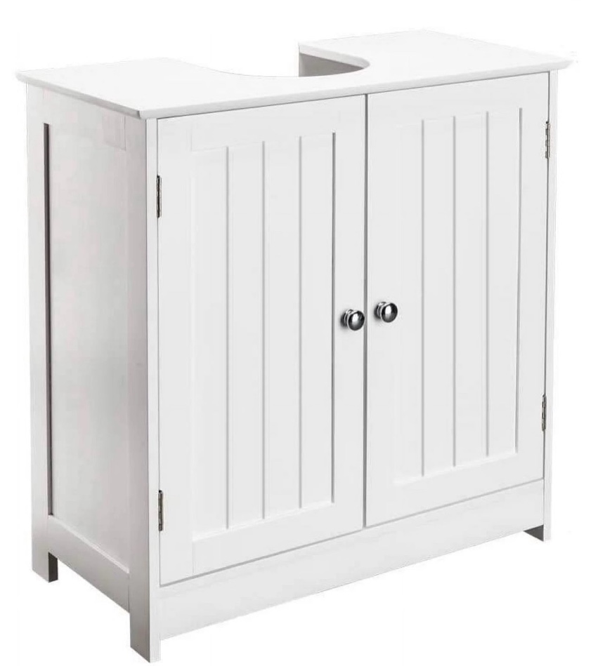 UBesGoo Pedestal Under Sink Storage  Top-Mount Bathroom Vanity Cabinet  23.6 Lx11.4 Wx23.6 H  White