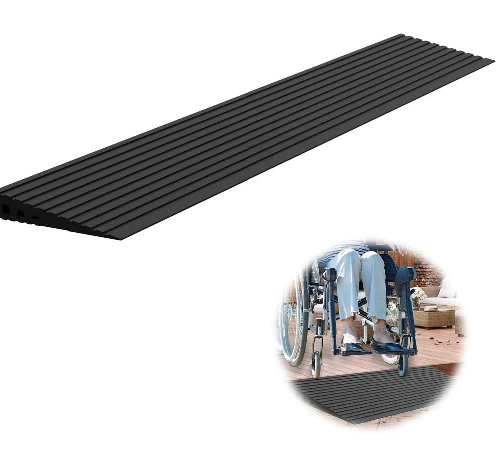 Adjustable And Cuttable Rubber Threshold Ramp, 2000 lb Limit