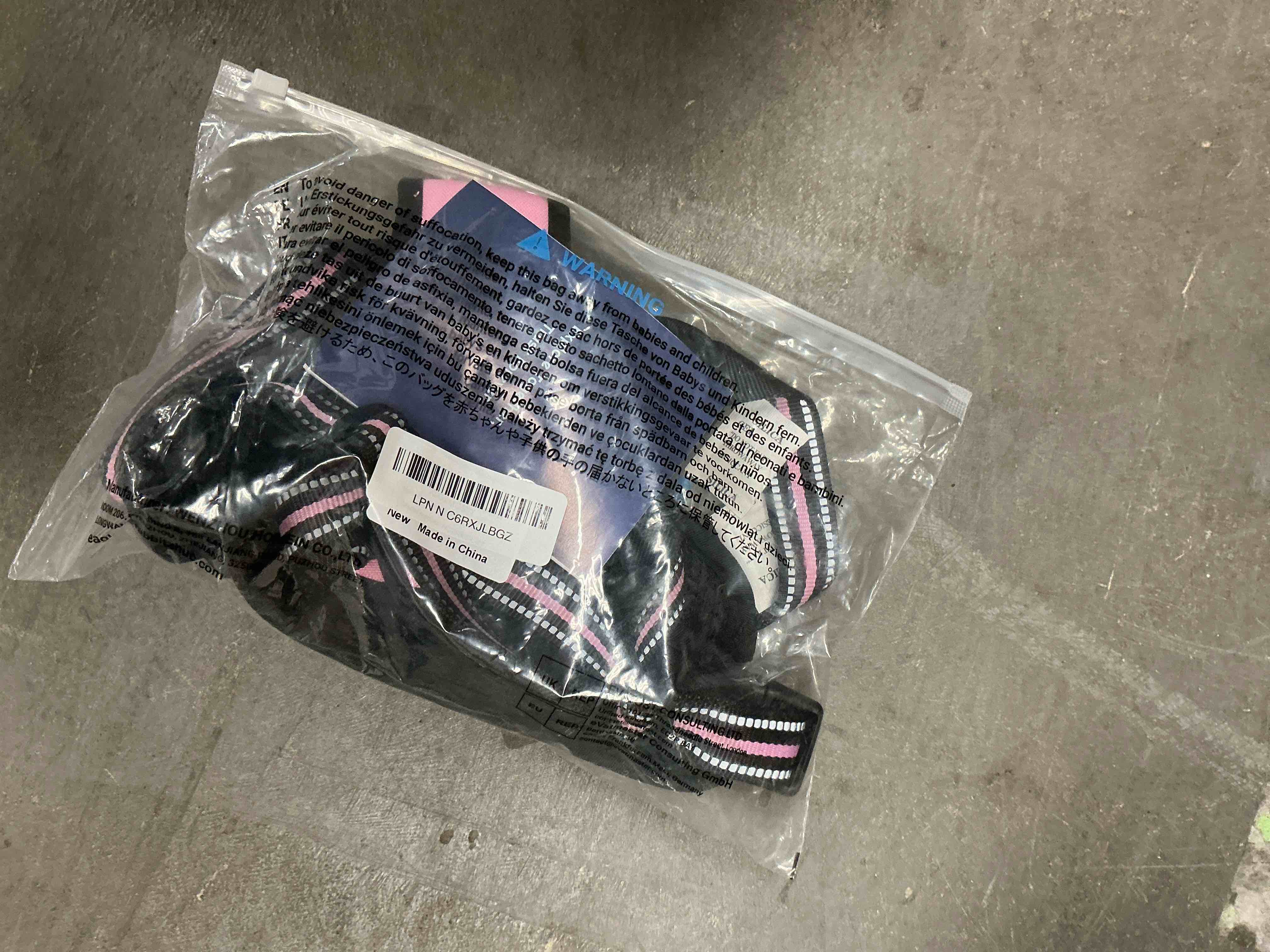 Condition photo showing Good Condition for eagloo dog harness for large dogs, no pull service vest with reflective strips and control handle, adjustable and comfortable for walking, no choke pet harness with 2 metal rings, pink, l large pink