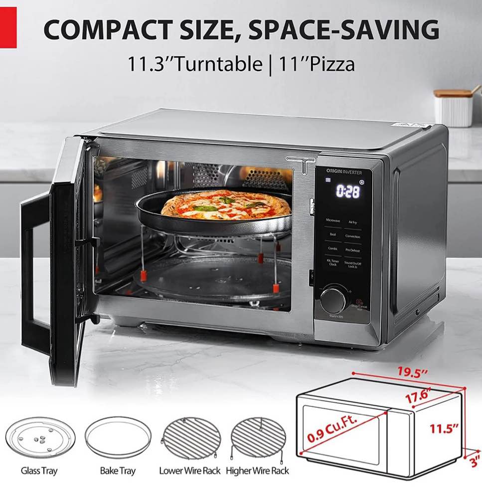 toshiba 6-in-1 inverter microwave oven air fryer combo countertop microwave