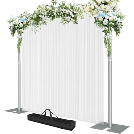 emart heavy duty backdrop stand 8.5x10ft adjustable metal background frame with 9.26lb steel base