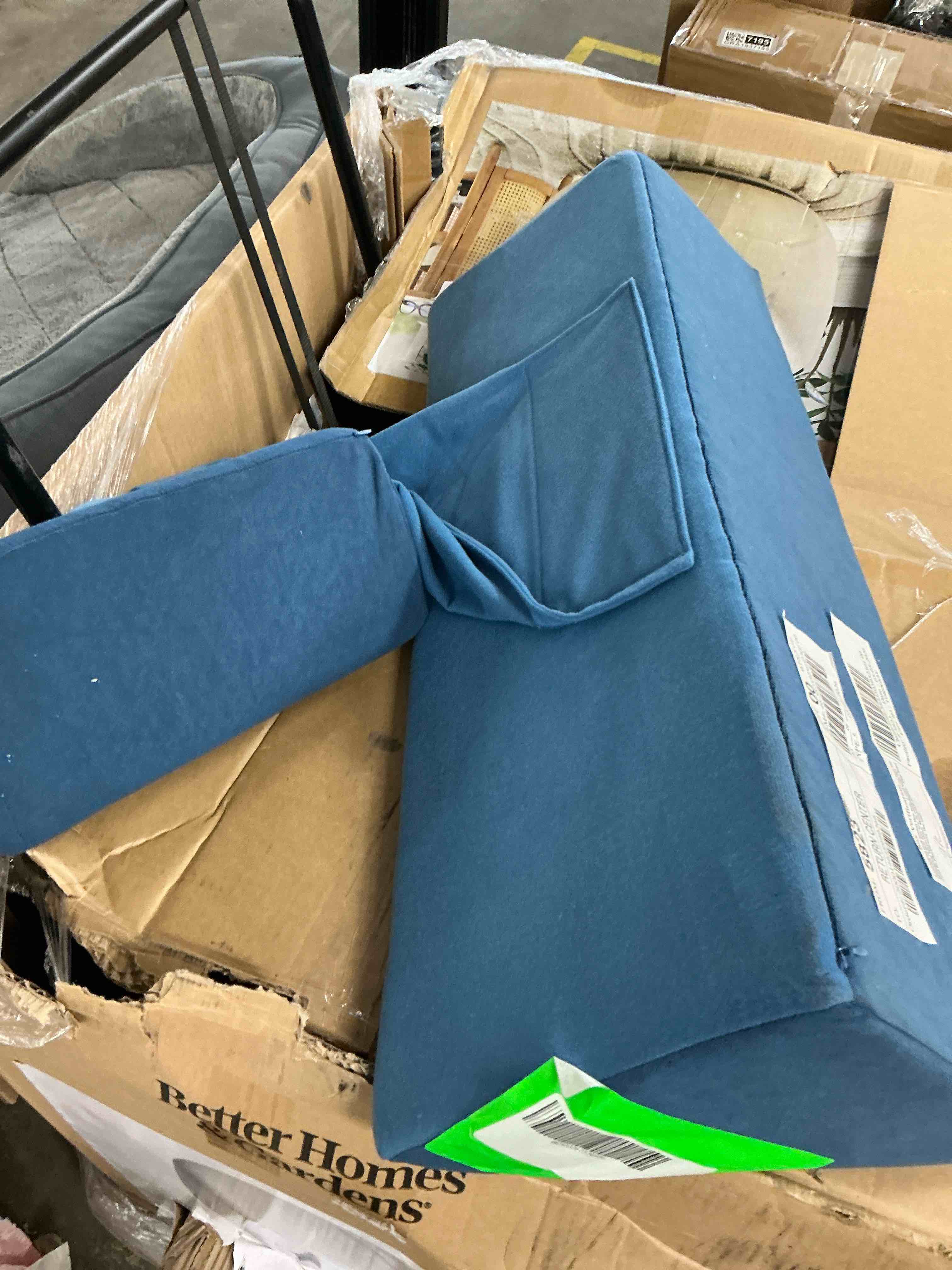 Condition photo showing Good Condition for wedge pillow for side sleeping, positioning, post-surgery support, bedsore cushion for back comfort, pressure relief & bed care, turning foam wedge pillow