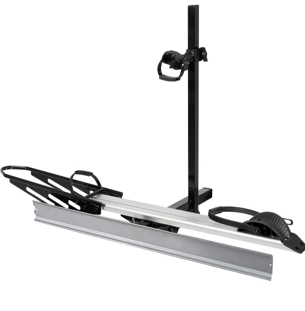 young electric hitch receiver bike rack with ramp 100 lbs capacity aluminum & steel for cars trucks suvs