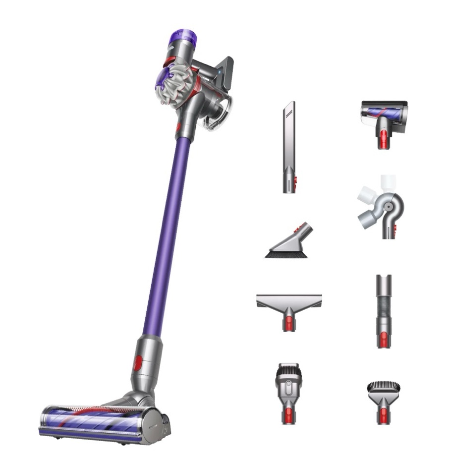 dyson v8 extra cordless vacuum cleaner, purple