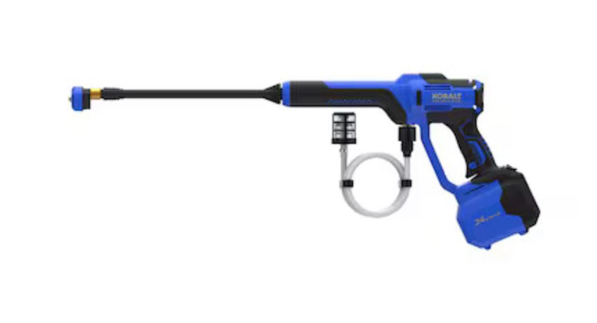kobalt 700-psi 0.8-gpm cold water battery outdoor power cleaner with 1 spray tips item