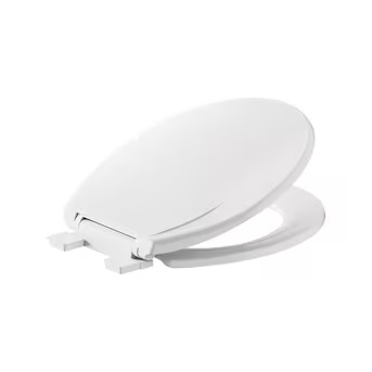 american standard mightytuff plastic white round soft close toilet seat