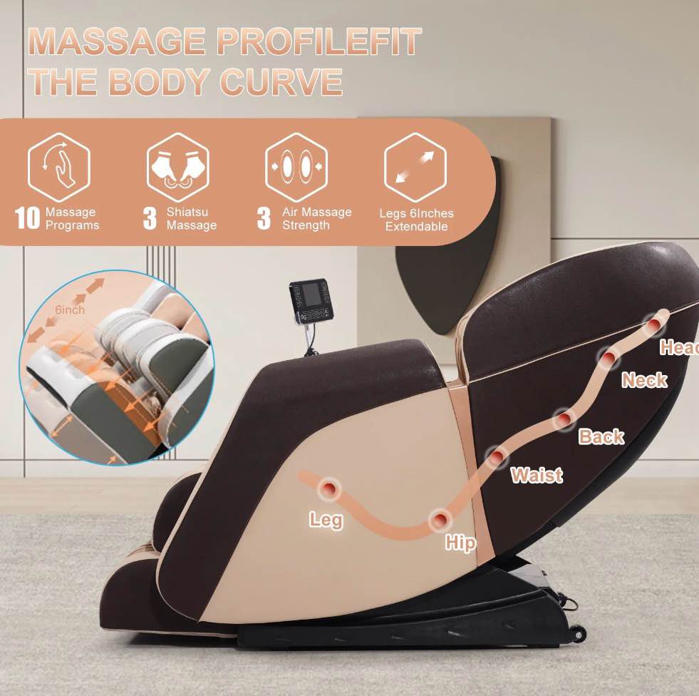 Condition photo showing New/Like New for Advanabd 4D Massage Chair Full Body | Zero Gravity Shiatsu Massage Chairs Recliner with Heated Track Bluetooth Speaker Foot Roller, 22 Massage Points, Beige