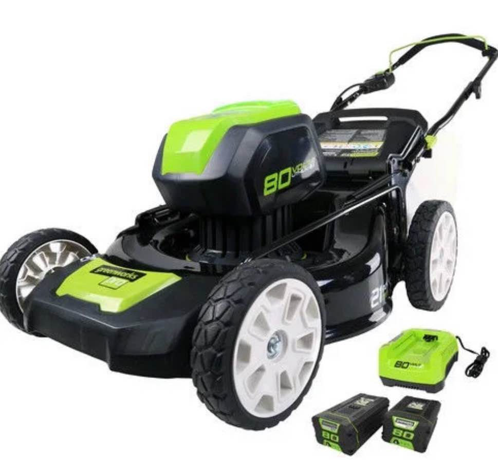 Greenworks 21 80 Volt Battery Powered Push Walk-Behind Mower