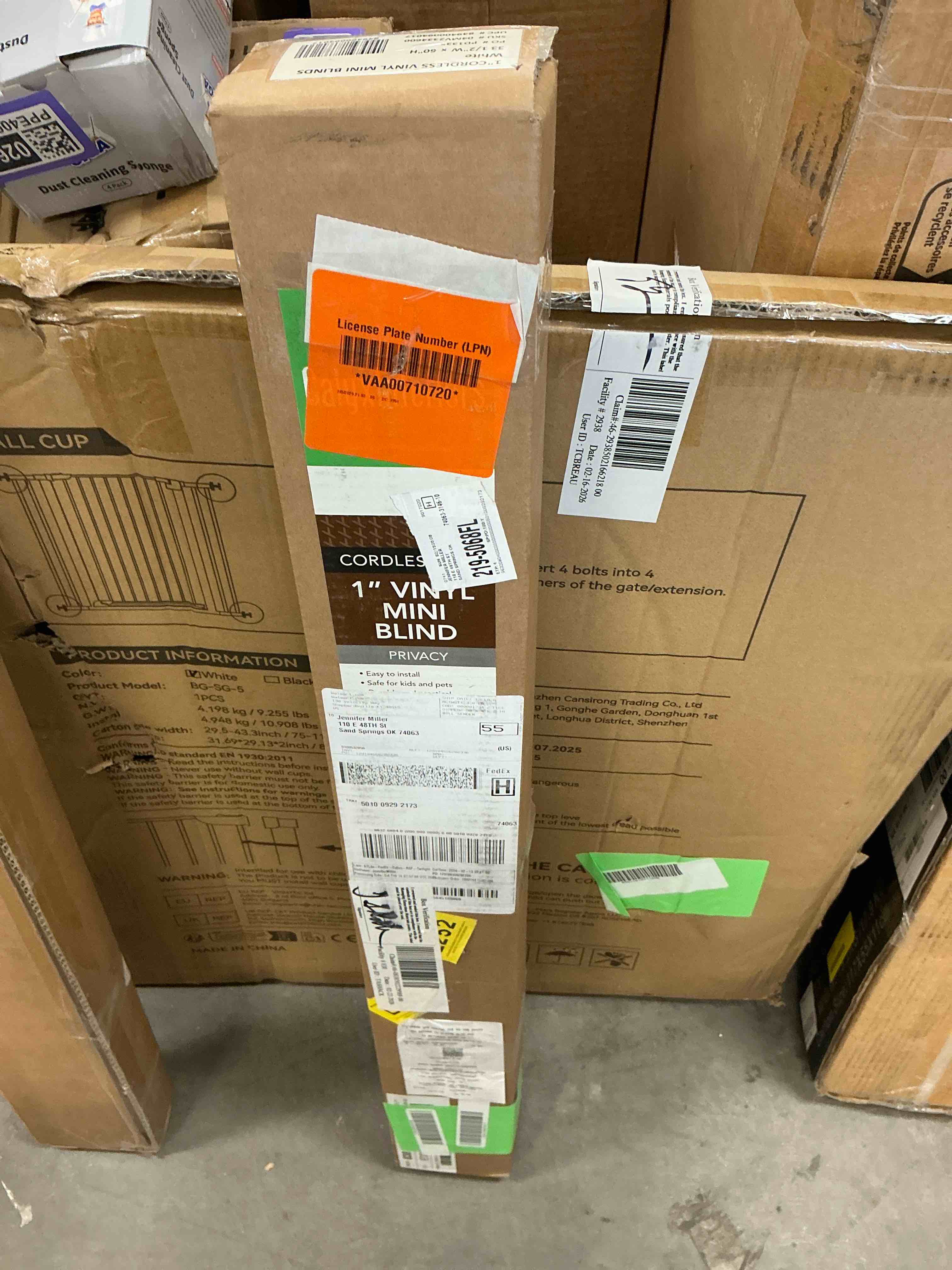 Condition photo showing New/Like New for Calyx Interiors Cordless White 1” Light Filtering Mini Blinds 33.5 W x 60 H Window Blinds for Home  Vinyl horizontal blinds for indoor windows