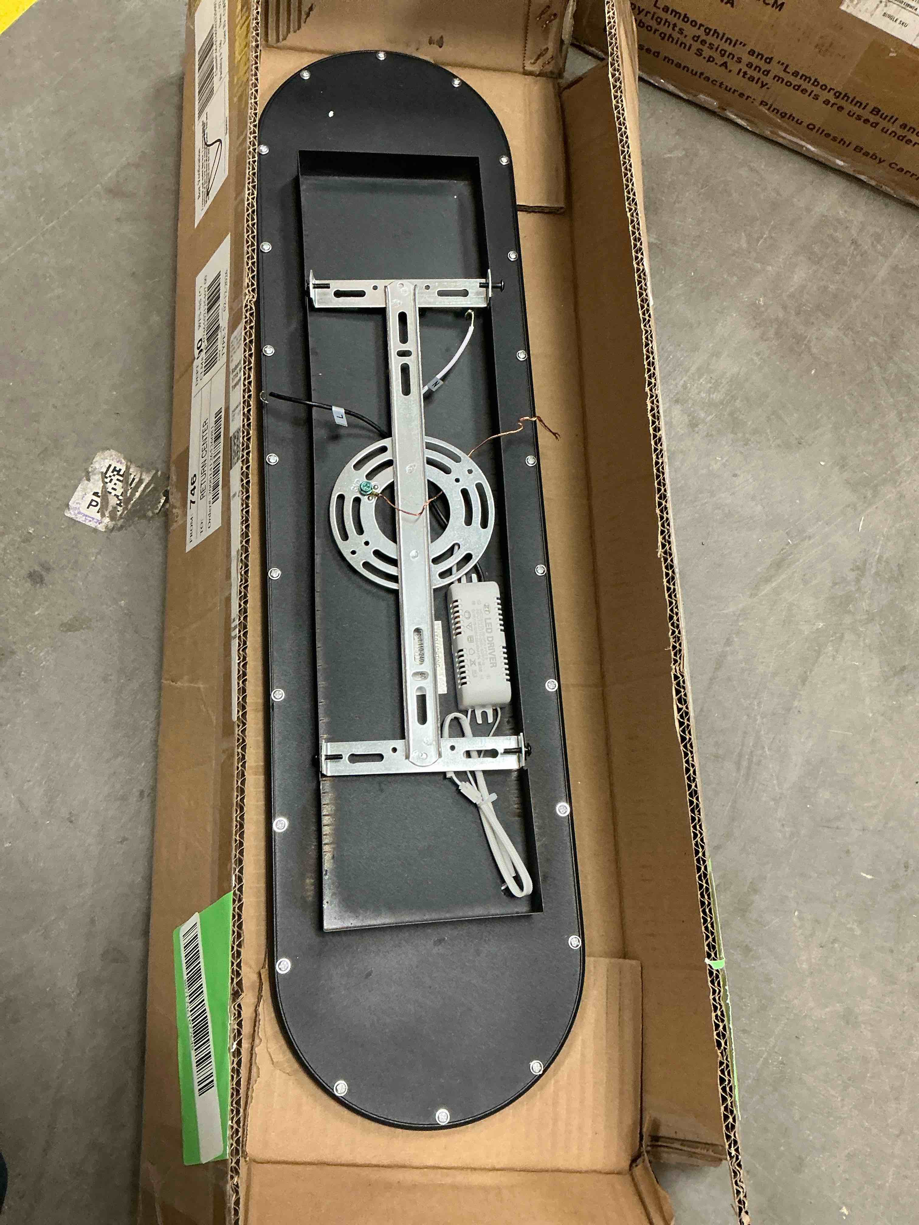 Condition photo showing Good Condition for Garwarm Modern Ceiling Lights  36W LED Linear Ceiling Lamp Full Spectrum Long Ceiling Light  27.6   Ultra Thin Low Profile Light Fixture for Bedroom Kitchen Closet Hallway  Black/6500K