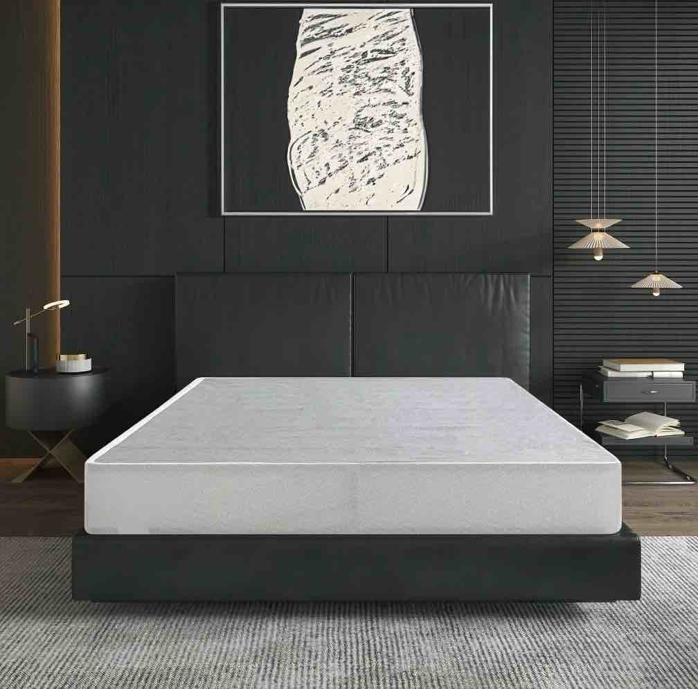 Egohome 9 Inch King Size Metal Box Spring, Easy Assembly Mattress Foundation, 80"*76"*9" King