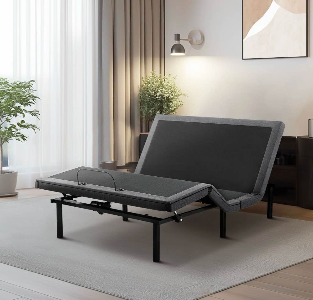edx Adjustable Bed Frame, Individually Tilting Head and Foot with 2 USB Ports, Wireless Remote, Quiet Motor, Twin XL Size