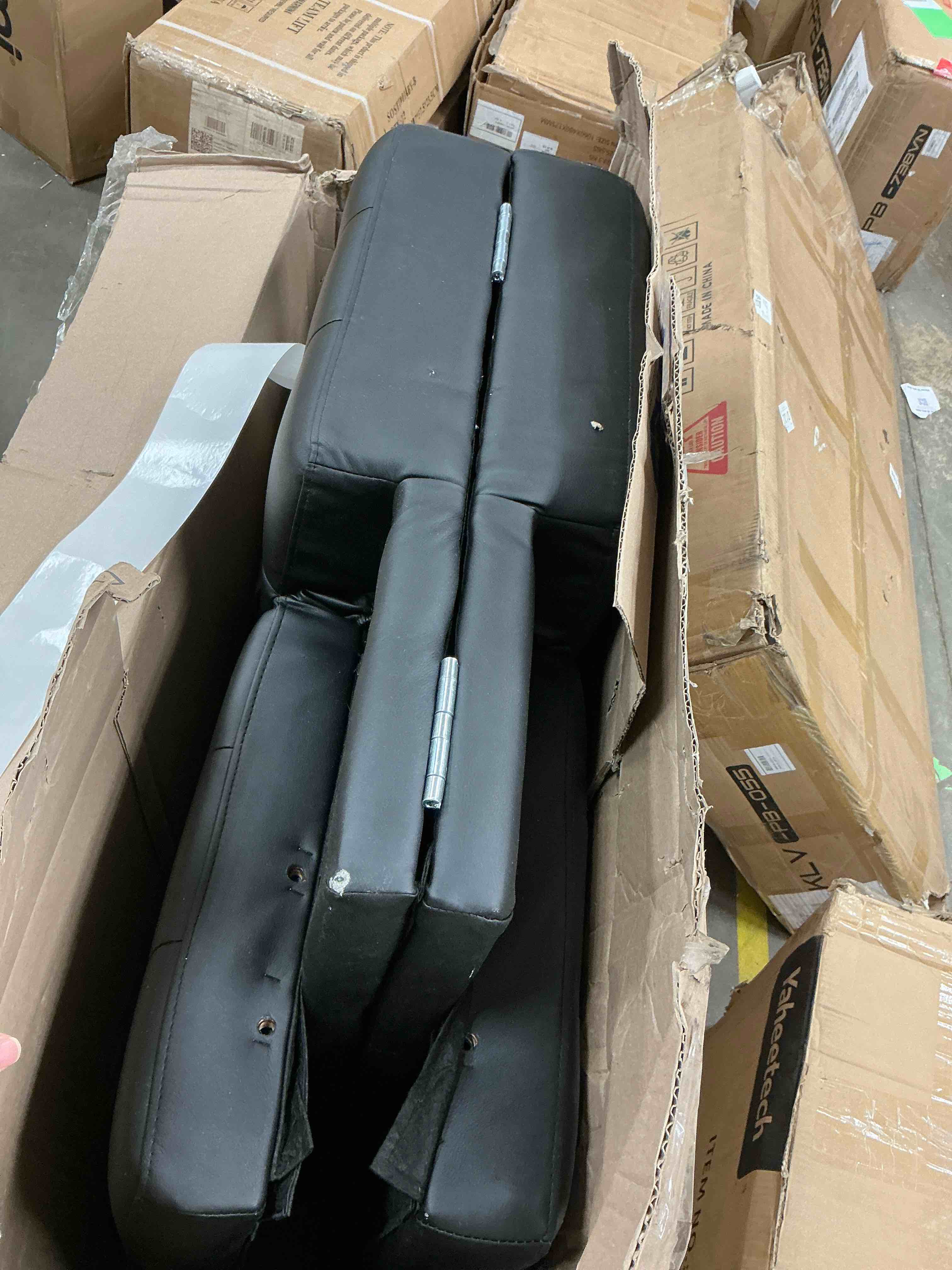 Condition photo showing Good Condition for Homall Futon Sofa Bed Faux Leather Couch Modern Convertible Folding Recliner with 2 Cup Holders