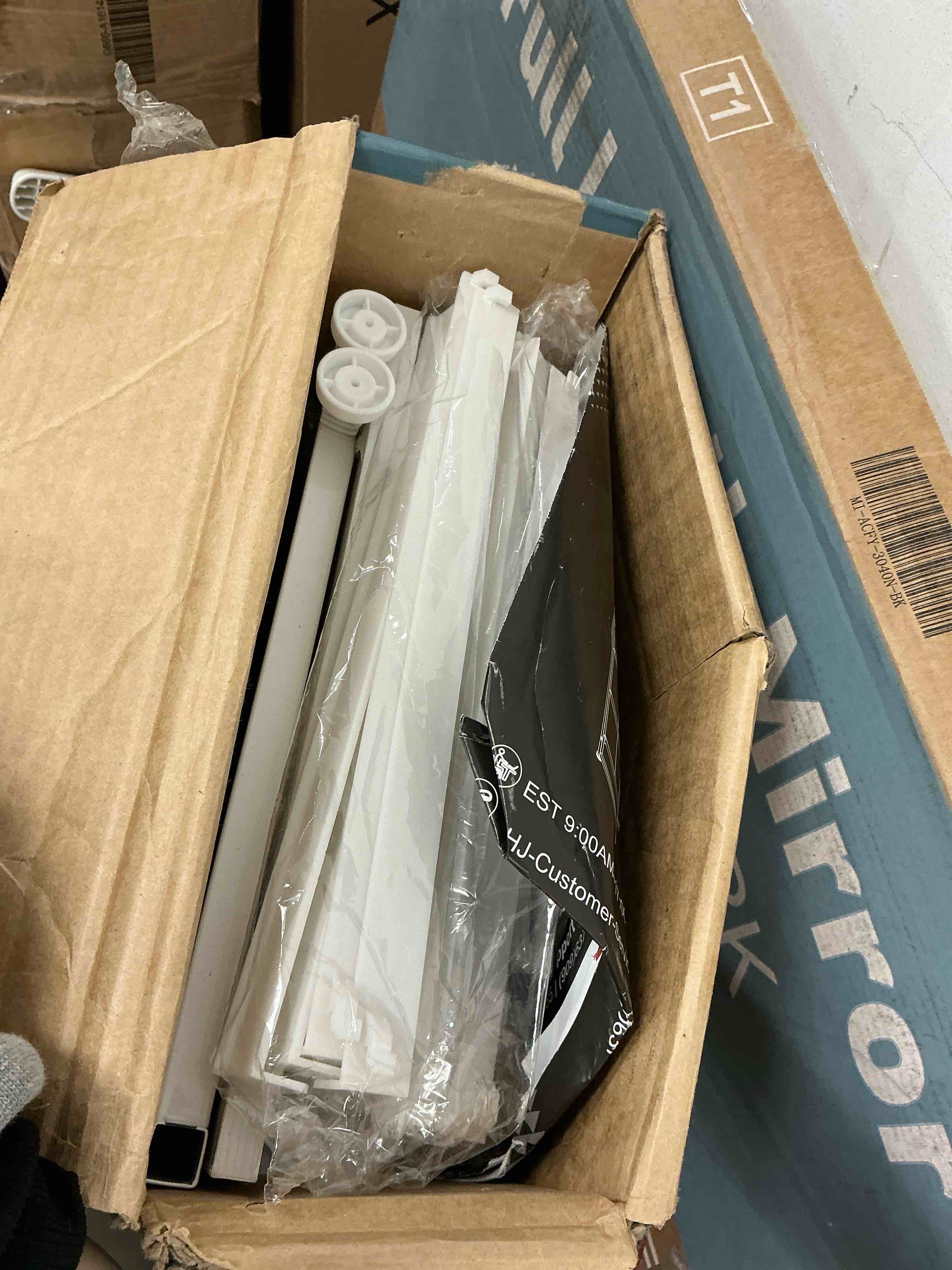 Condition photo showing Good Condition for edx Fabric Storage Dresser with 9 Drawers, Steel Frame and Wooden Top for Bedroom, Closet and Entryway , White