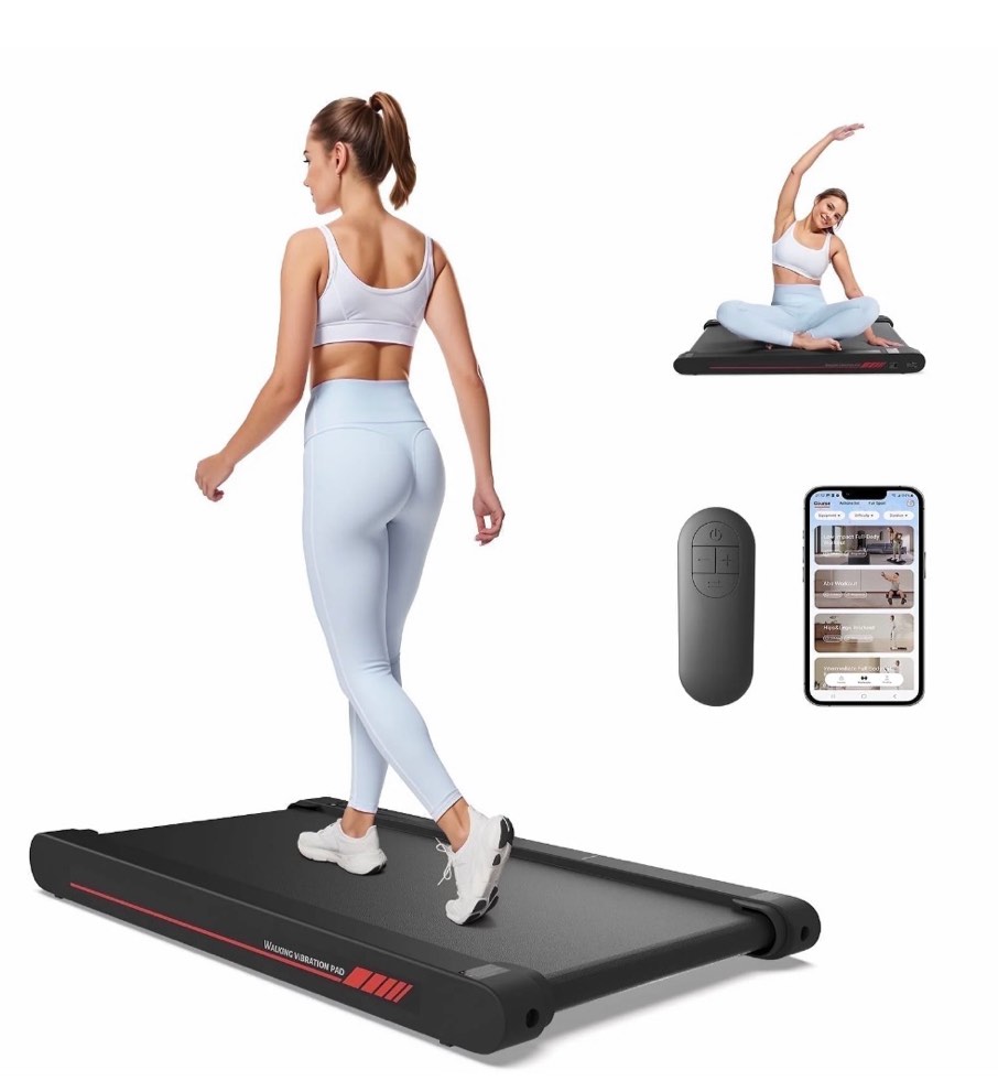 Sperax Walking Pad Treadmill with APP,3 in 1 Portable Under Desk Treadmill Fitness,Walking Vibration Workout Pad with Remote Control