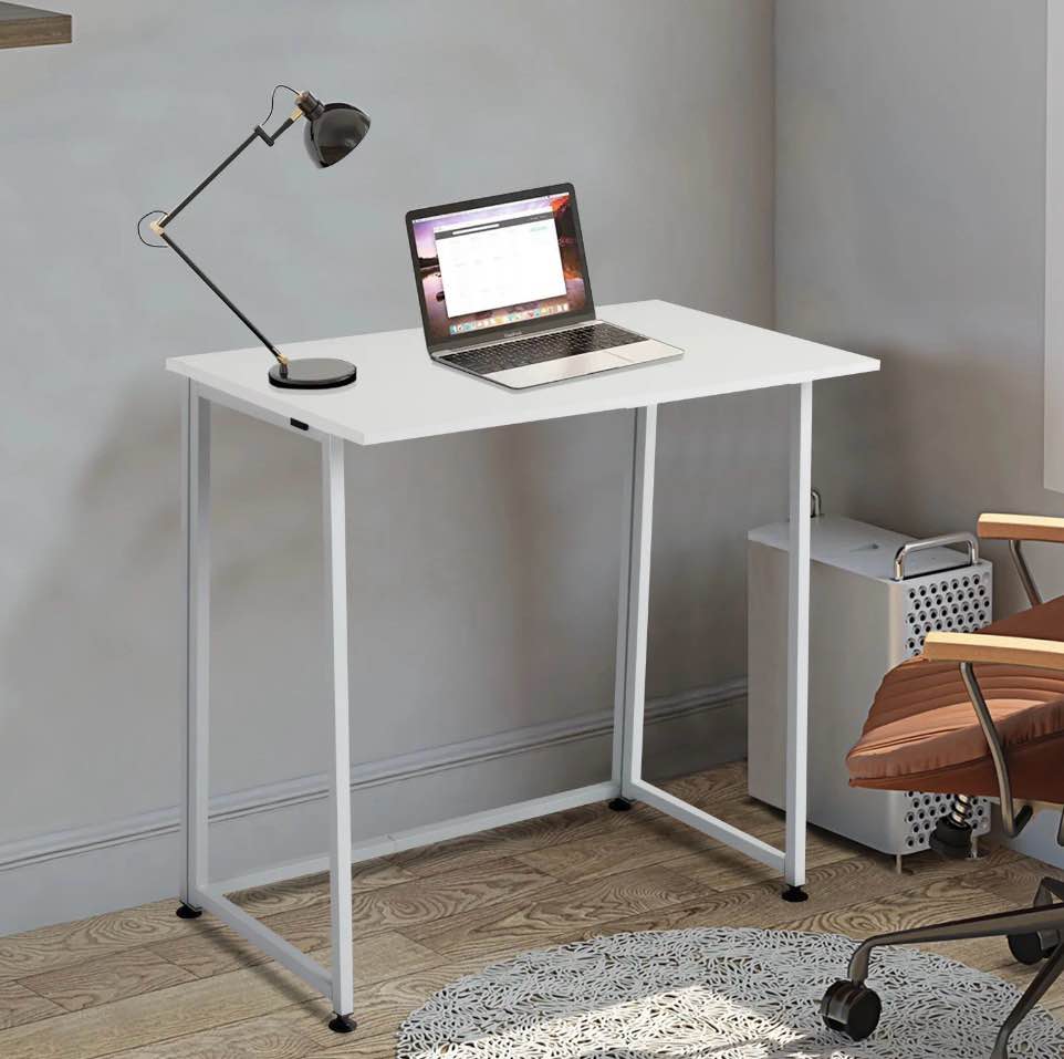 Ktaxon Folding Writing Computer Desk Home Office Study PC Writing Table White