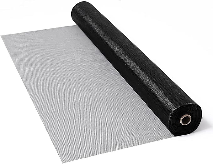 window fiberglass screen roll screen mesh replacement diy custom for window doors patio porch 48 x 100 black