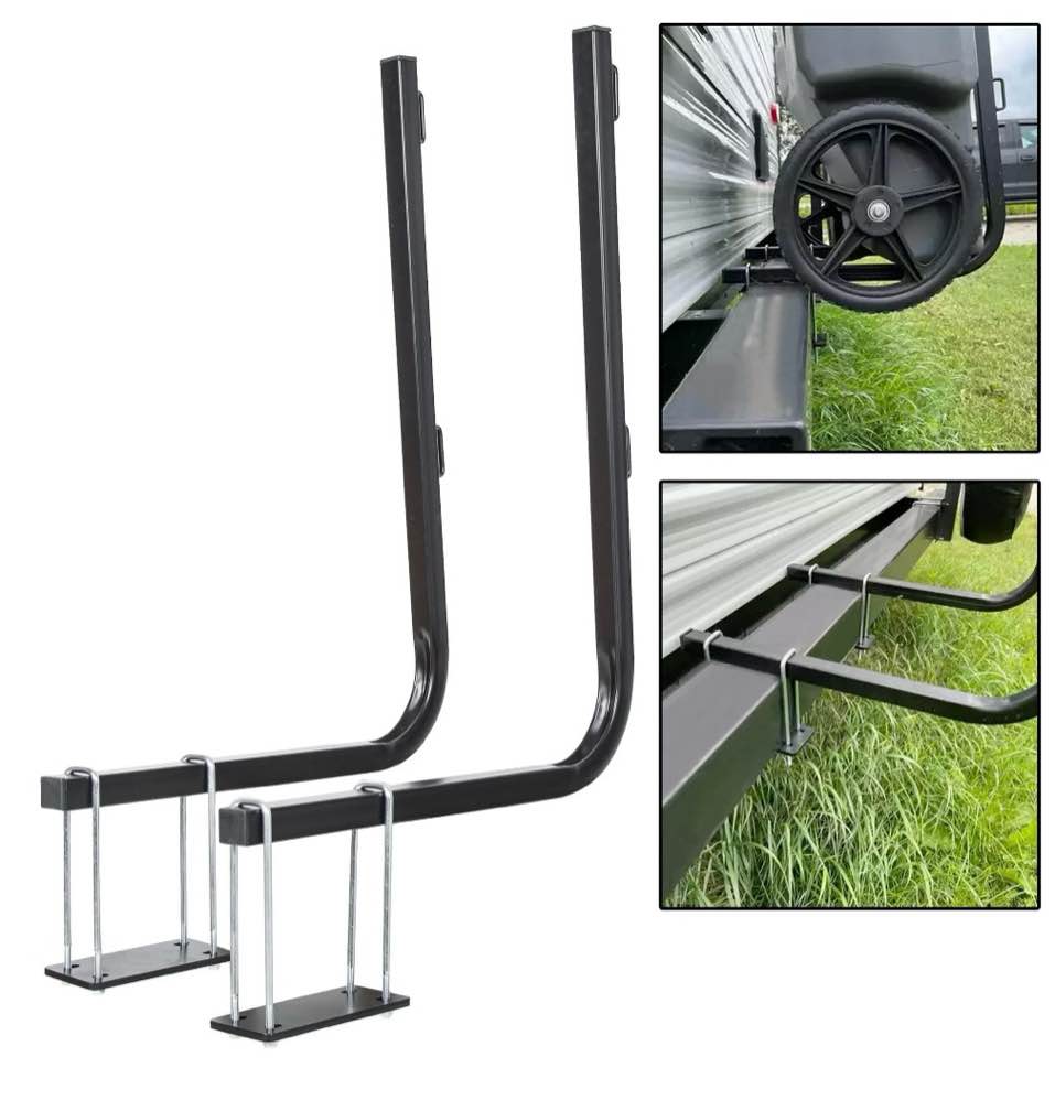 kojem 4  4-1/2  camper rv bumper mount tote tank carrier rack camco rhino secure holder in place