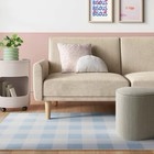 4'x5'6" gingham print accent rug blue - room essentials™