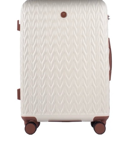 travelhouse luggage 1 piece hardside suitcase tsa lock spinner wheels 1 pcs hardshell luggage .(white) 24” only 