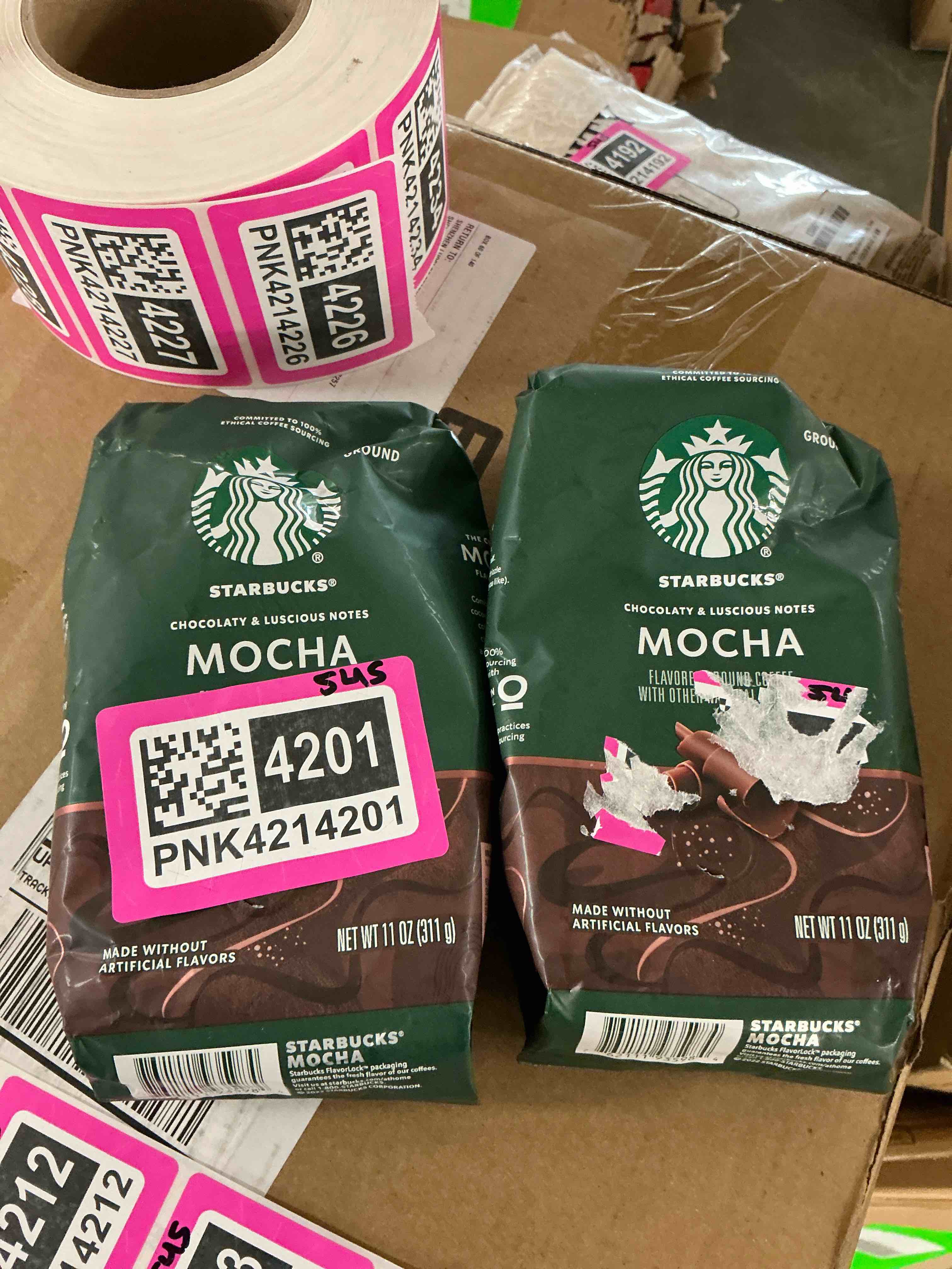 Condition photo showing New/Like New for (best by 09 may 2026) starbucks mocha flavored medium roast ground coffee - 11oz