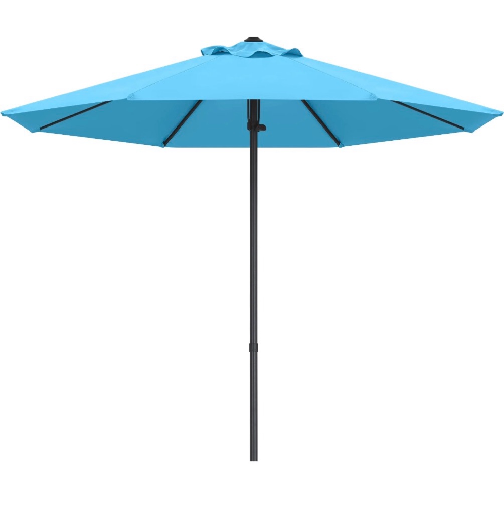 abccanopy 10ft outdoor market hand push patio umbrella 12+colors  turquoise