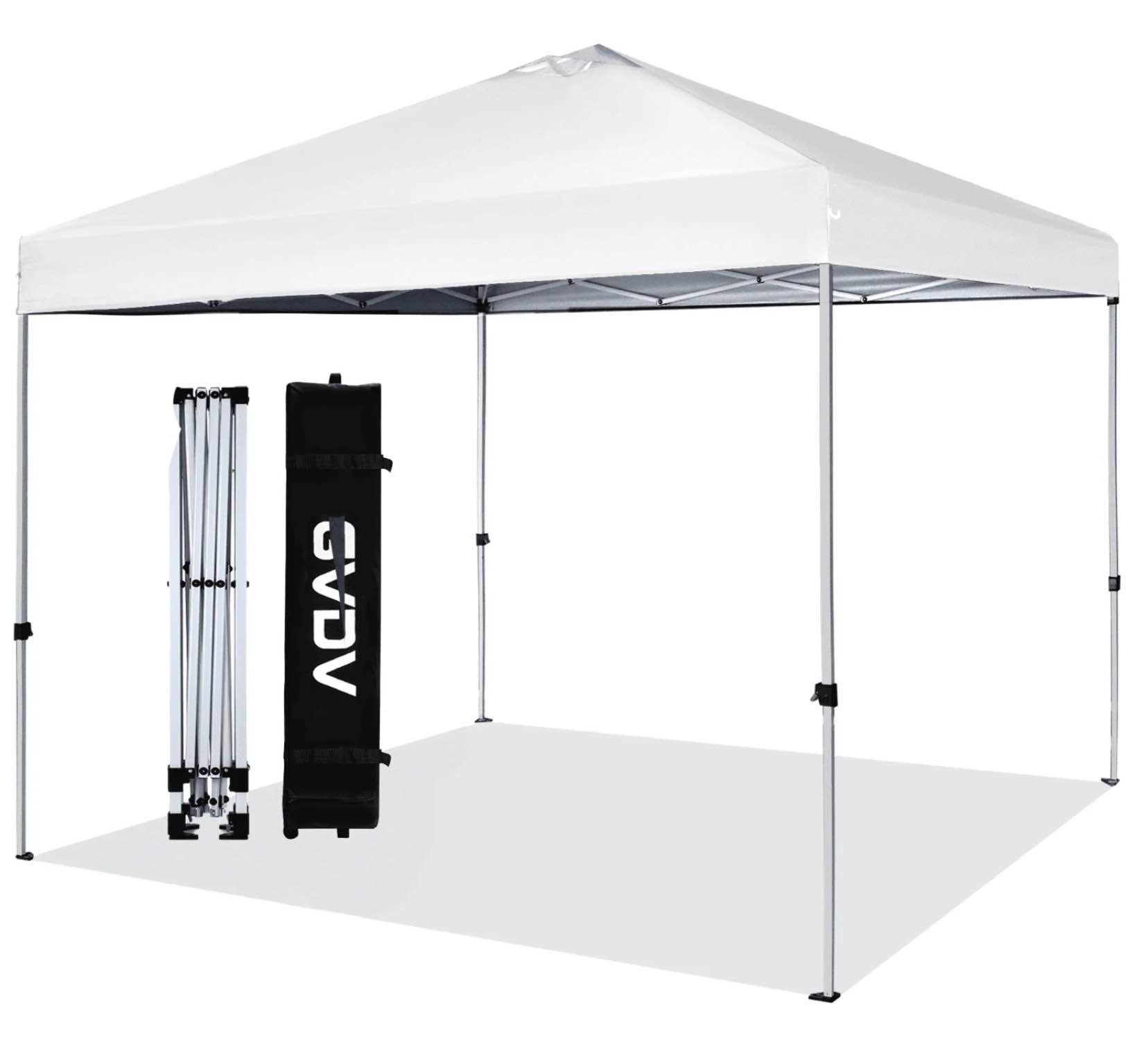 gvdv 10x10 pop up commercial canopy tent waterproof & portable outdoor shade with air vent wheeled bag shade