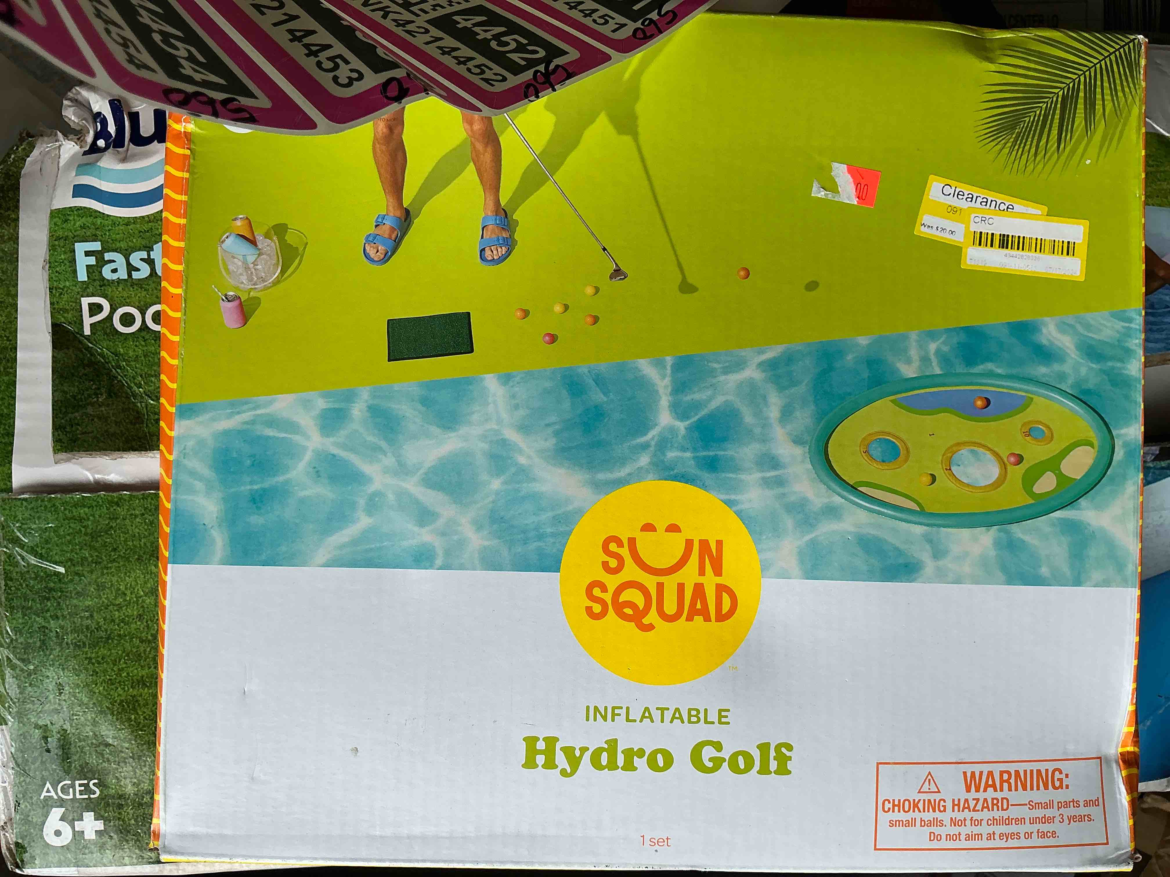 Condition photo showing New/Like New for 11pc inflatable hydro golf set - sun squad™