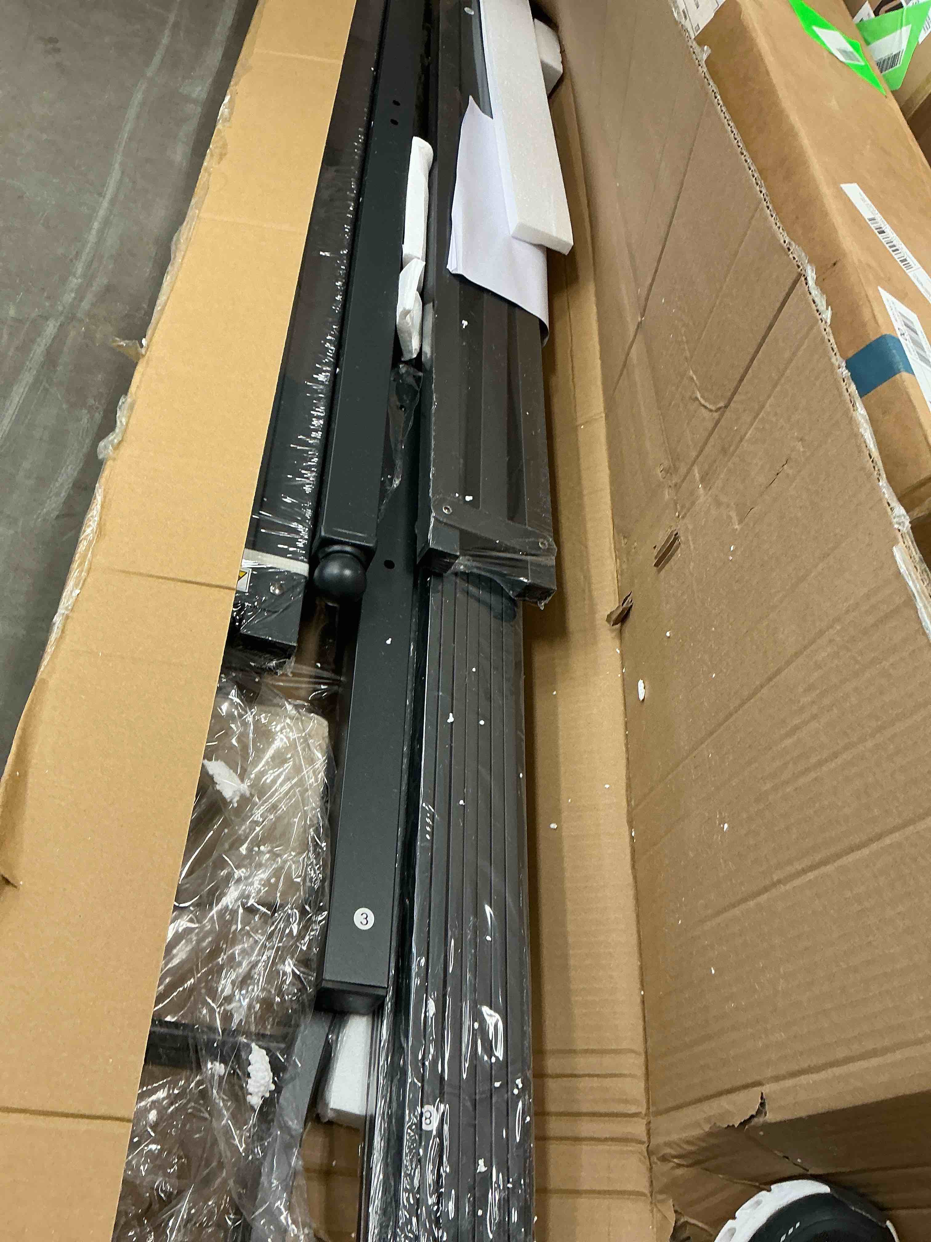 Condition photo showing Good Condition for metal queen bed frame, noise-free design & underbed storage heavy duty queen size bed frames with headboard no box spring needed/tool-free assembly