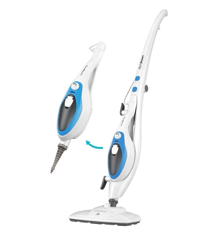 PurSteam 10-in-1 Steam Mop with Handheld Steam Cleaner for Tile & Hardwood Floors