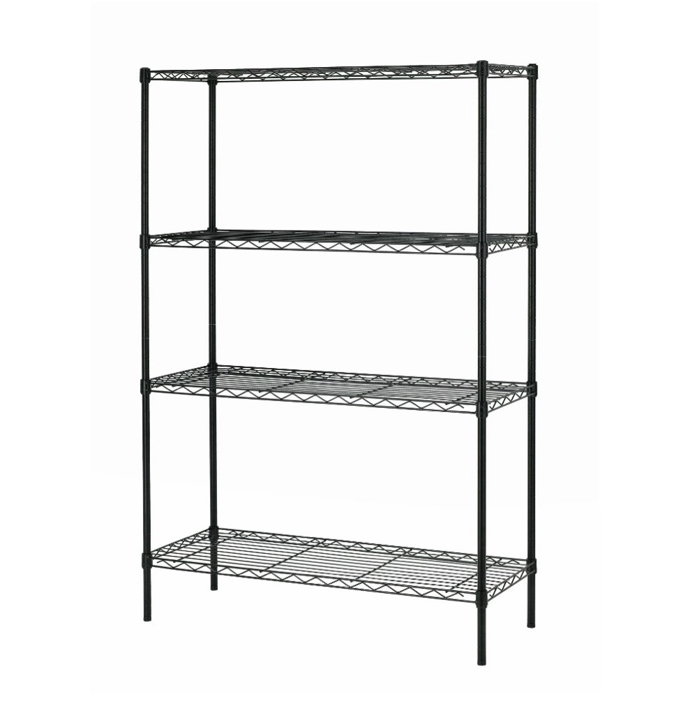 bestoffice 4 shelf wire shelving unit garage nsf wire shelf metal storage shelves heavy duty height adjustable for 1000 lbs capacity black