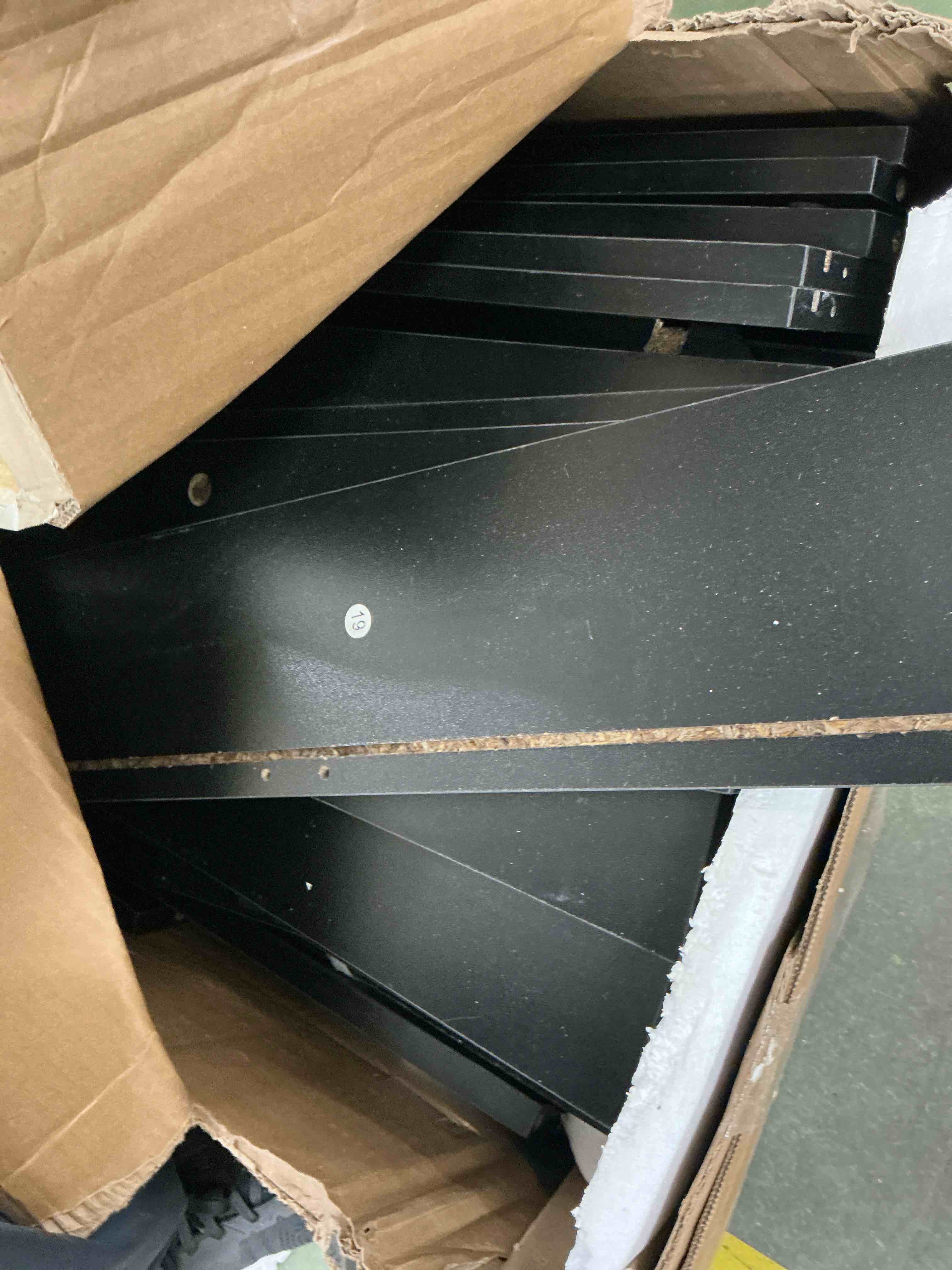 Condition photo showing Good Condition for hommpa black 6 drawers dresser for bedroom, chest of drawers tv stand dresser for closet, wooden modern storage cabinet for women living room furniture
