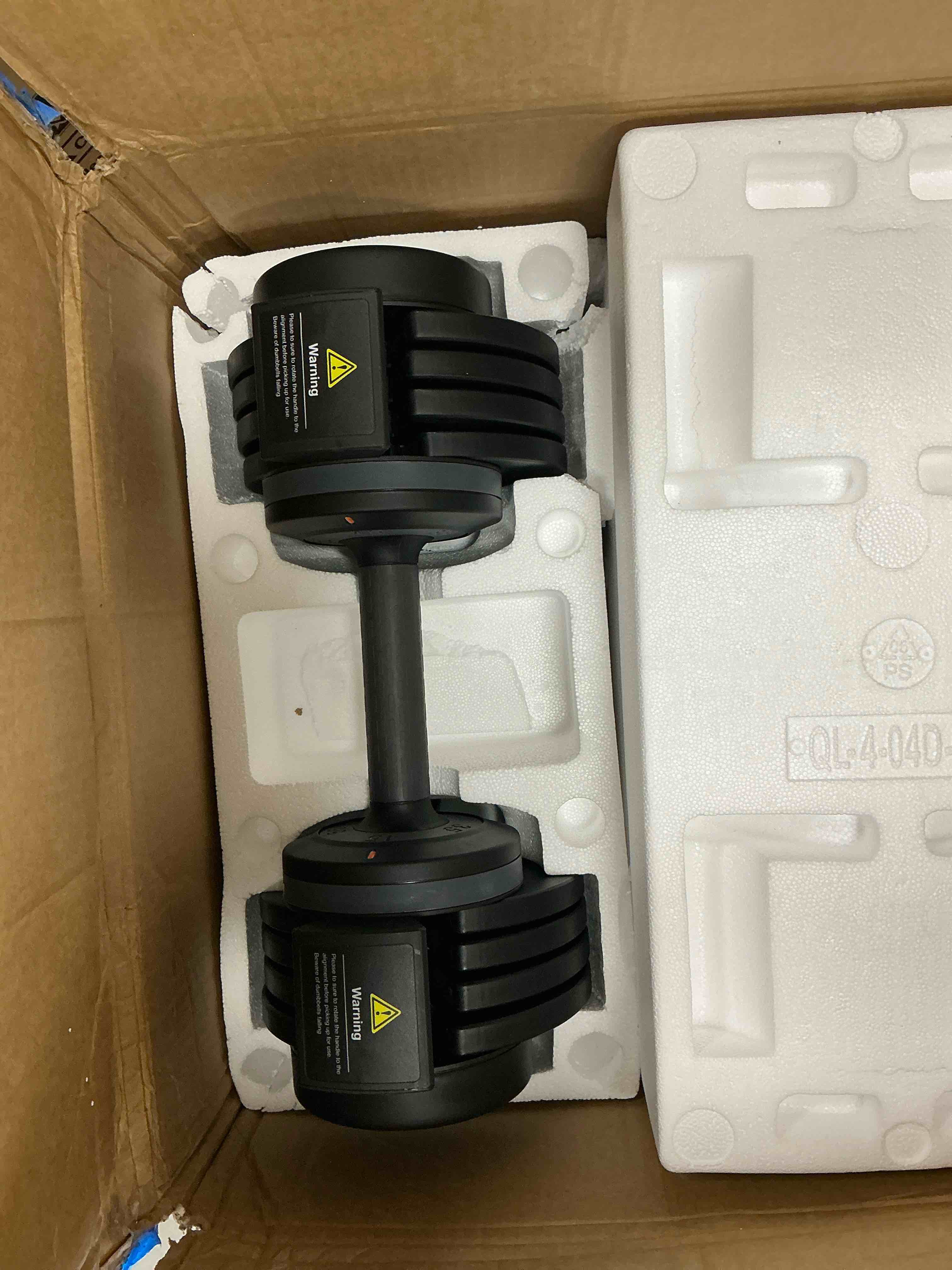 Condition photo showing New/Like New for gikpal 110(55lb*2) 5 in 1 adjustable dumbbell 55lb set of 2 adjustable free weights plates   1 sec fast change weights with anti-slip handle  5 weight options for full body workout suitable men/women
