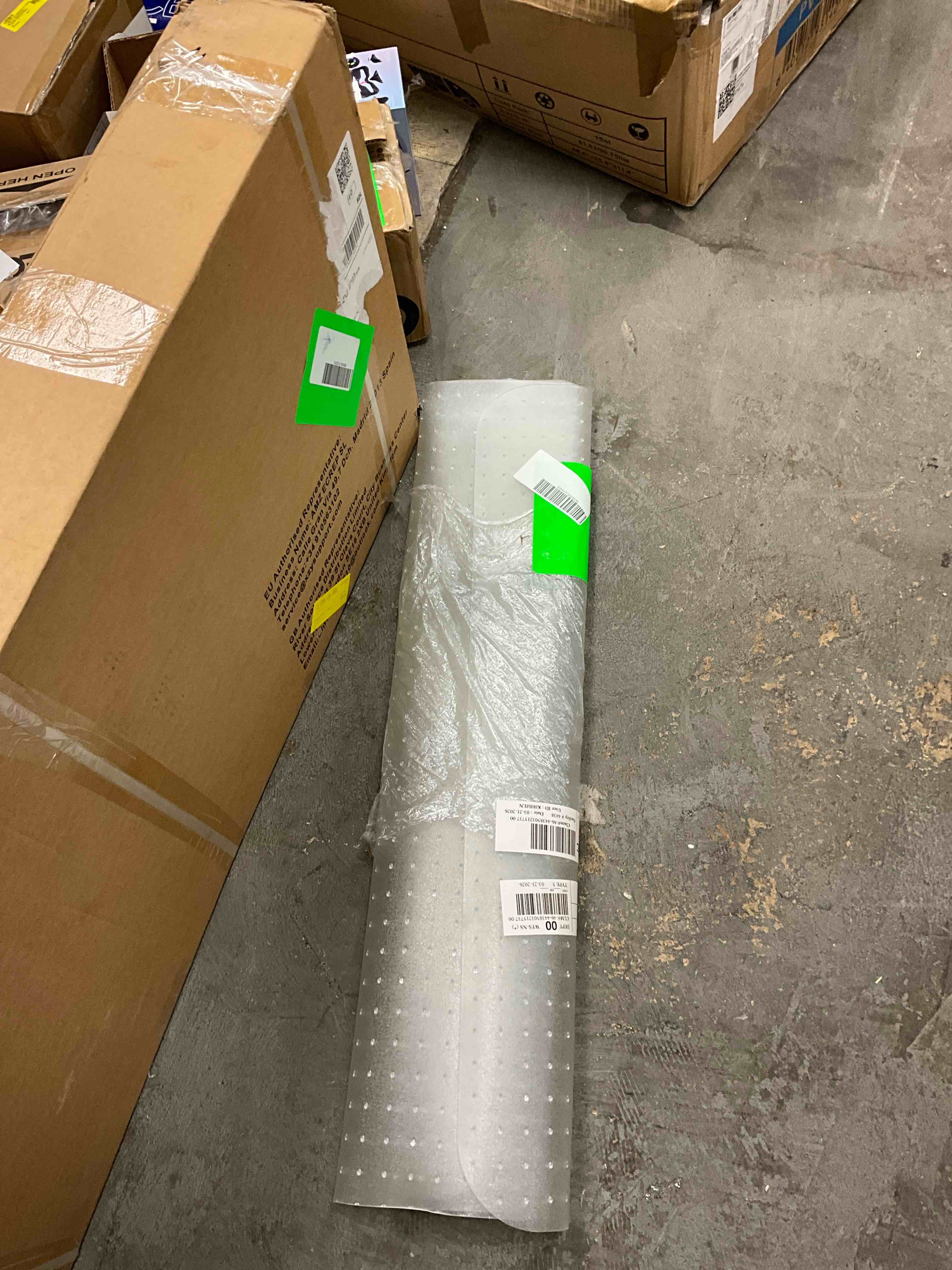 Condition photo showing Good Condition for notivibe office chair mat for carpet, computer desk chair mat for floors, easy glide and protection floor protector for under desk chair mat plastic floor mat for office chair, 36"x48"