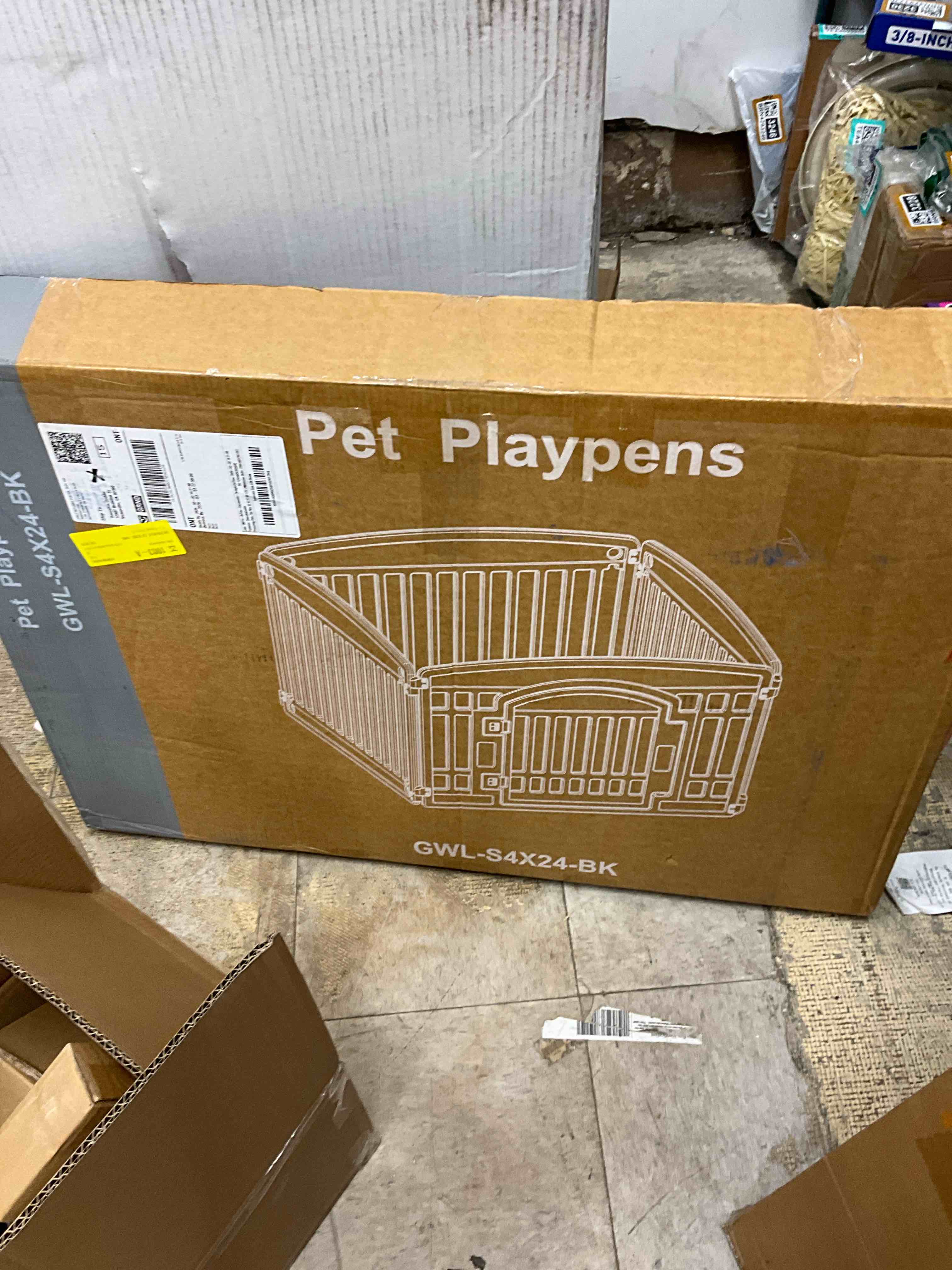 Condition photo showing Good Condition for concetta plastic dog playpen 24 inch, 4-panel pet fence for small dog, black