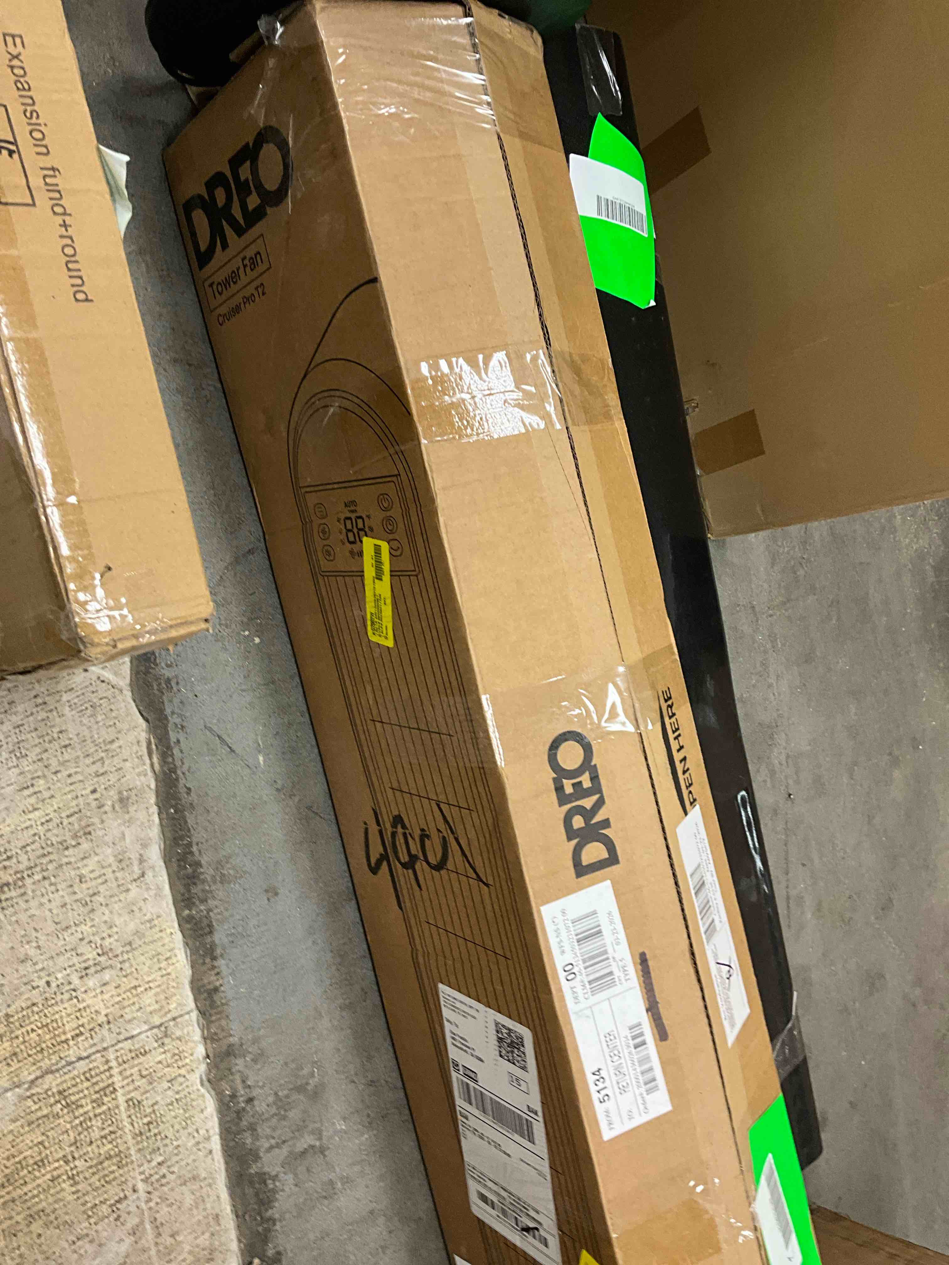 Condition photo showing Good Condition for dreo tower fan for home, 42" standing fan with remote, 90° oscillating fan for indoors, 34db quiet bedroom fans, 6 speeds, 4 modes, 12h timer, bladeless fan with led display, 26 ft/s high velocity