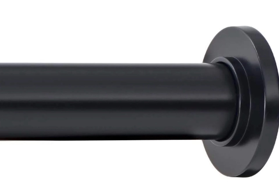shower curtain rod,43-72 inch adjustable tension shower rod never rust non-slip no drilling spring tension curtain rod,black bathroom shower spring rod