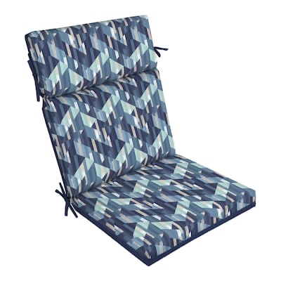 style selections 20-in x 21-in adria abstact geo high back patio chair cushion