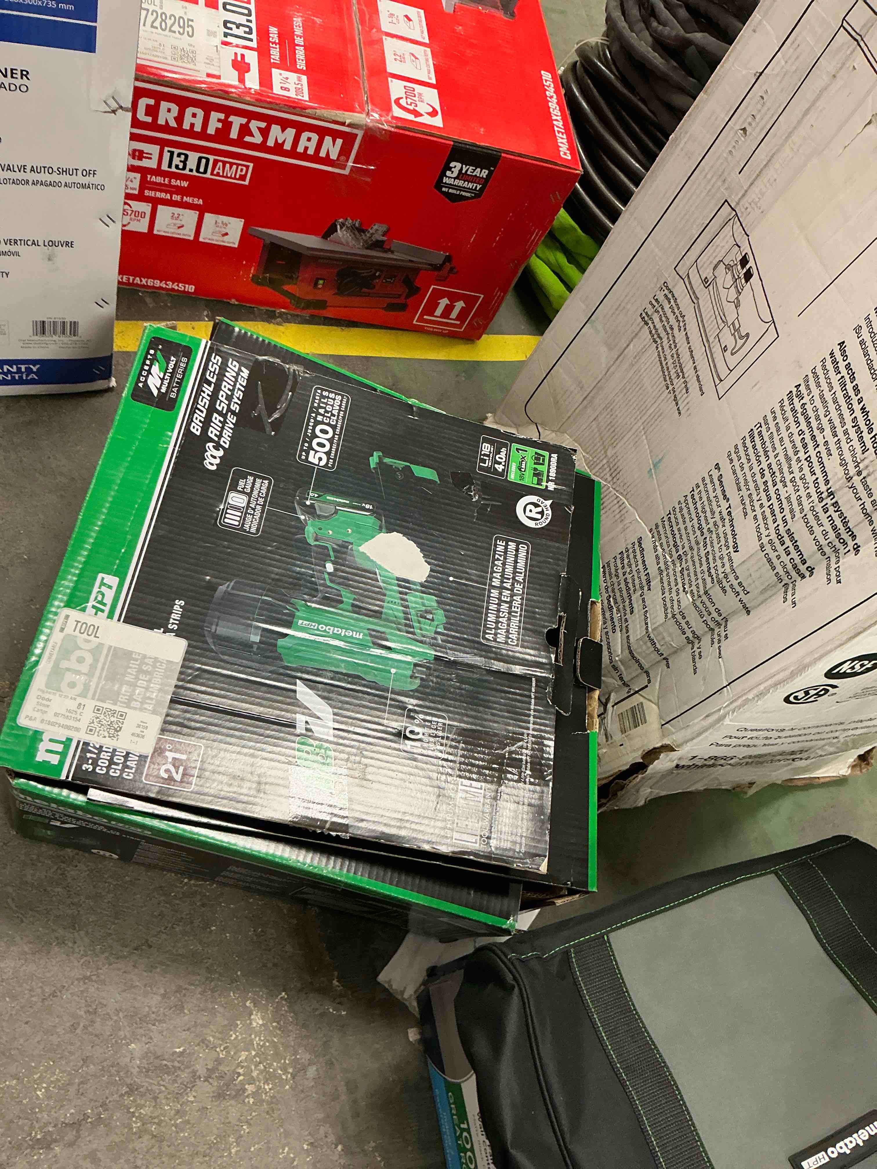 Condition photo showing As Is for metabo hpt multi-volt 3-1/2-in 21 -degree cordless roundhead framing nailer-tool only