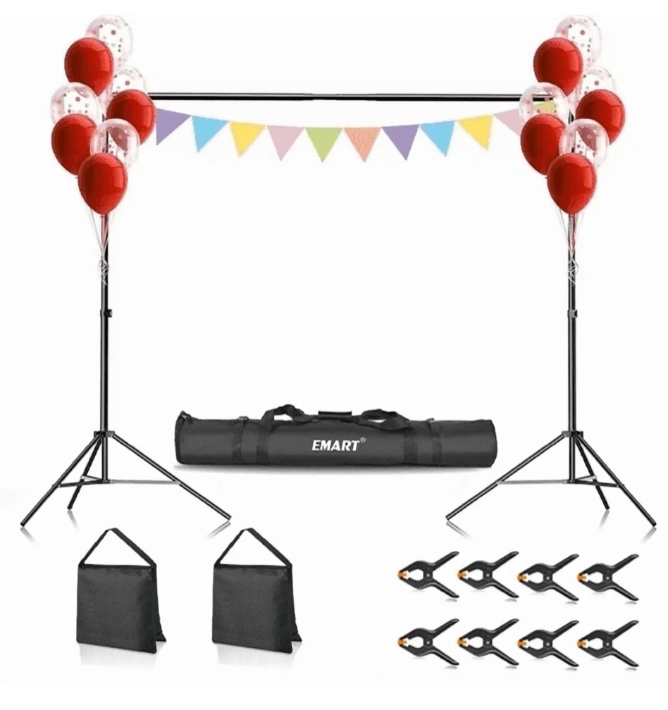 emart 10 x 7 ft photo backdrop stand   adjustable photography muslin background support system stand for photo video studio