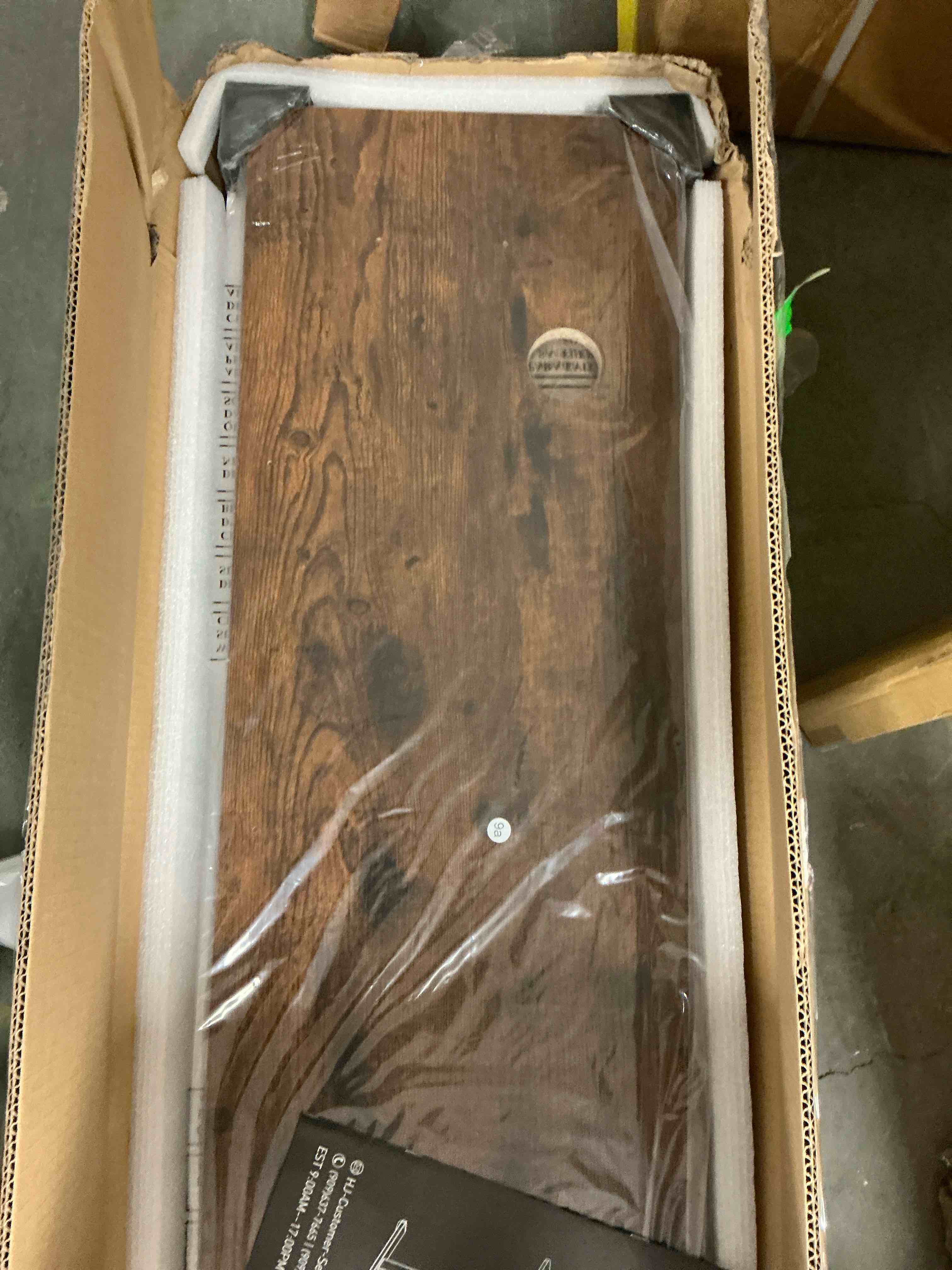 Condition photo showing New/Like New for concetta electric height adjustable desk, 40"x24" ergonomic sit stand workstation, one-touch lift home office desk, rust