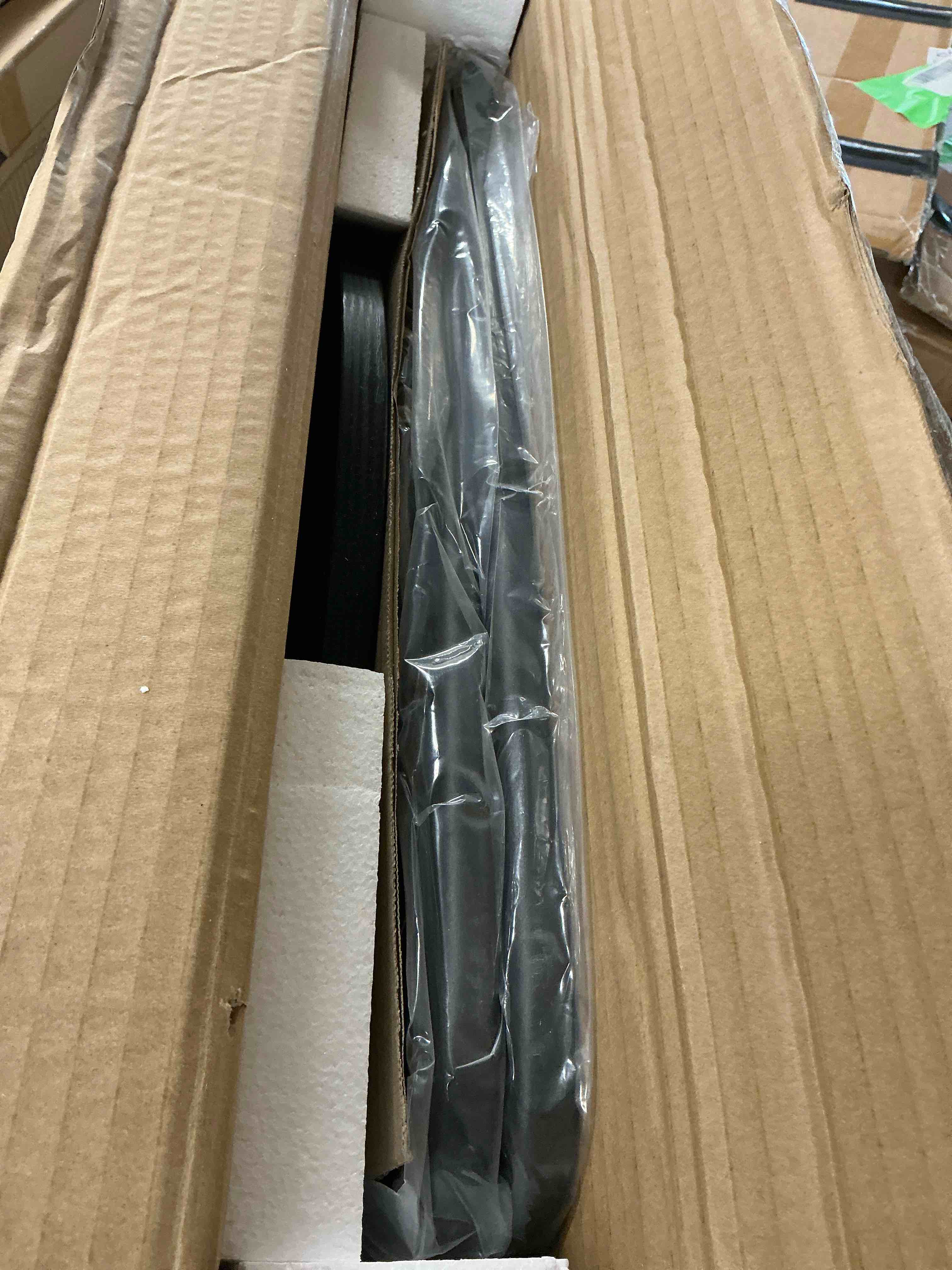 Condition photo showing New/Like New for ledrem modern round accent table with fabric storage bin, compact nightstand for bedroom & living area, space-saving furniture with patented design, black