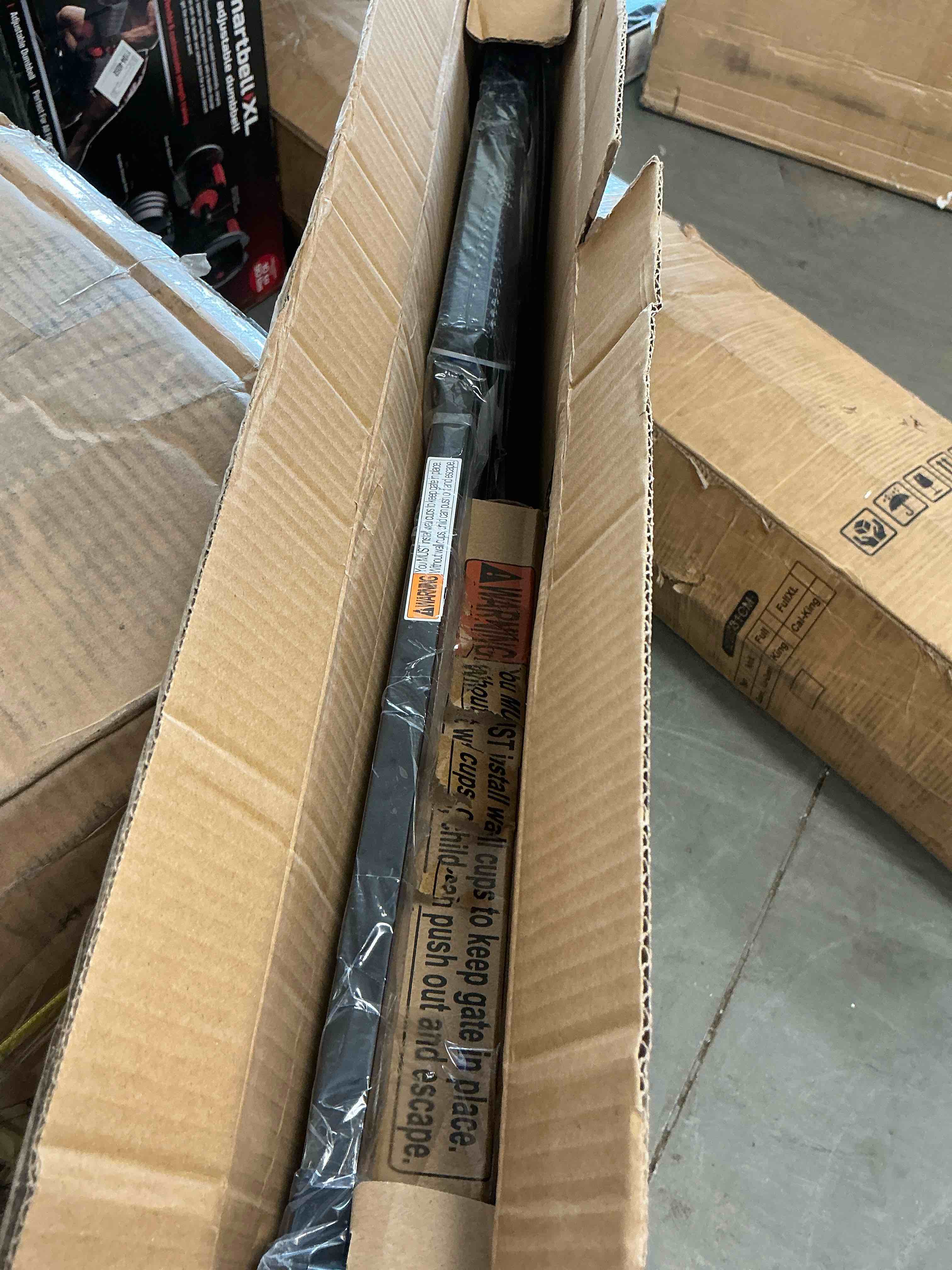 Condition photo showing New/Like New for fairy baby clear baby gate for doorway 29-38 in wide pressure mounted baby safety gates black