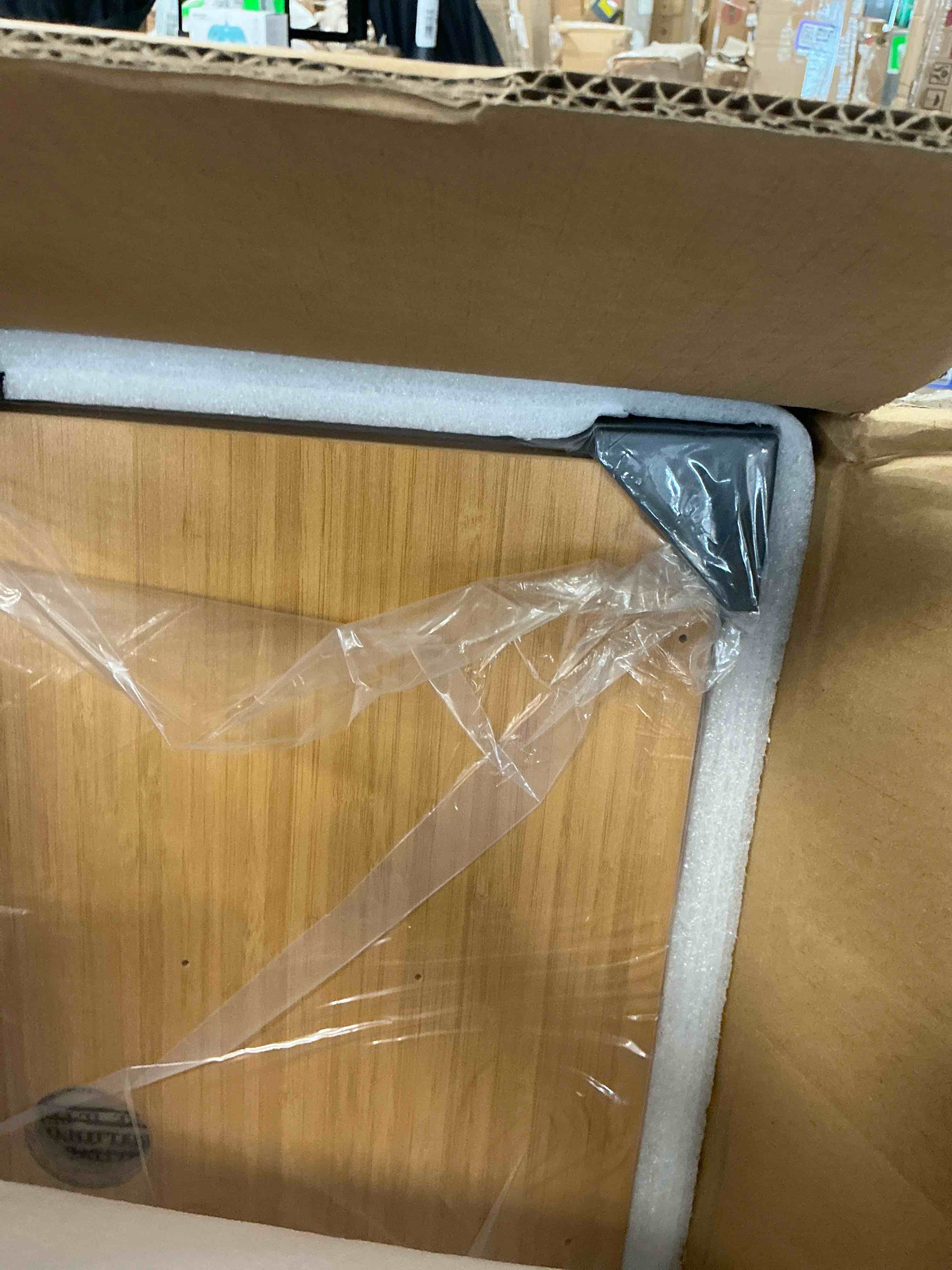 Condition photo showing New/Like New for edx electric adjustable height sit standing desk, 48 x 24 inch splice board for home office, oak 48 x 24in