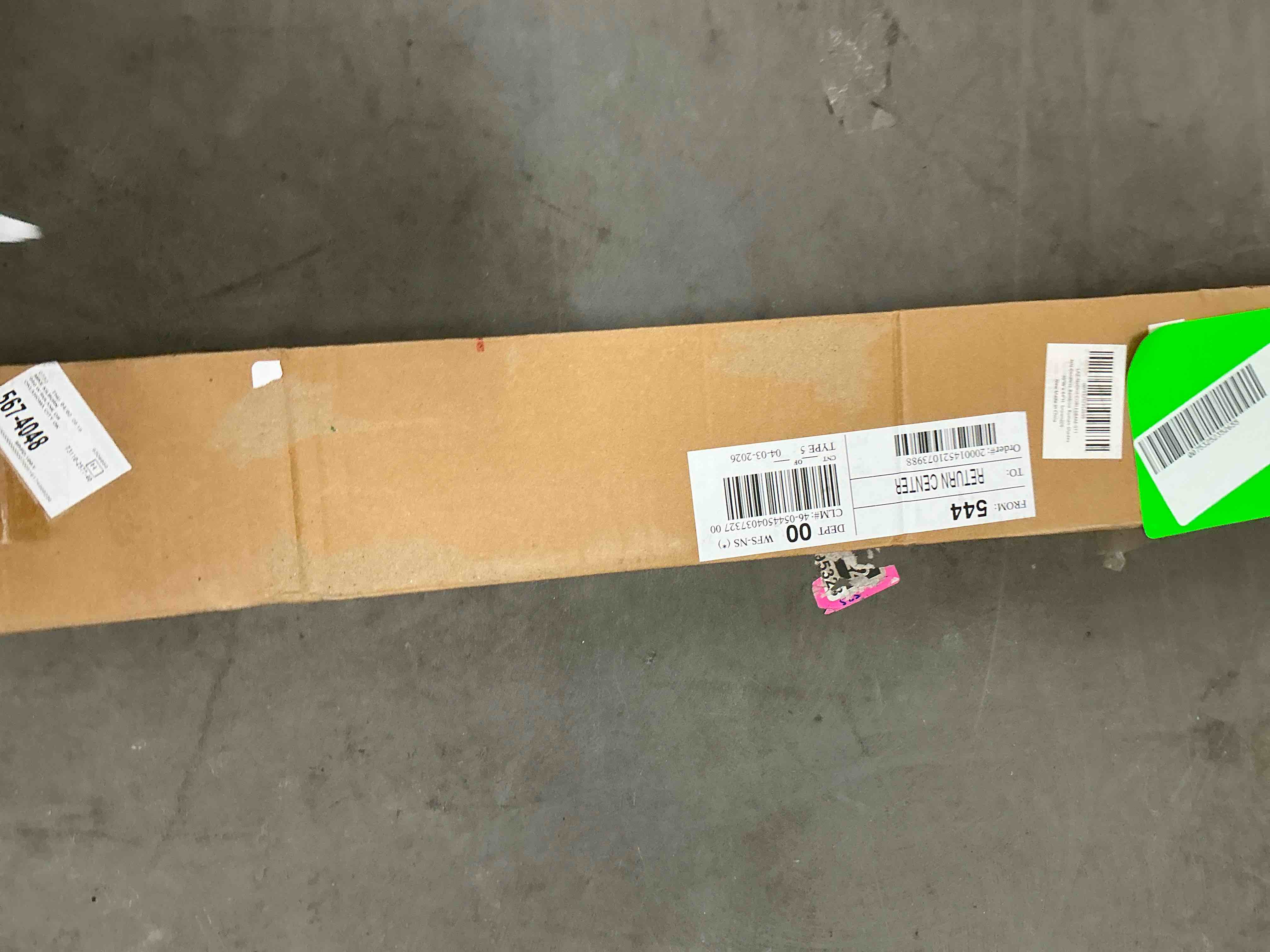 Condition photo showing New/Like New for lazblinds no tools no drill cordless bamboo roman shades, light filtering window treatment, roll up bamboo blinds for window 30'' w x 64'' h, brown