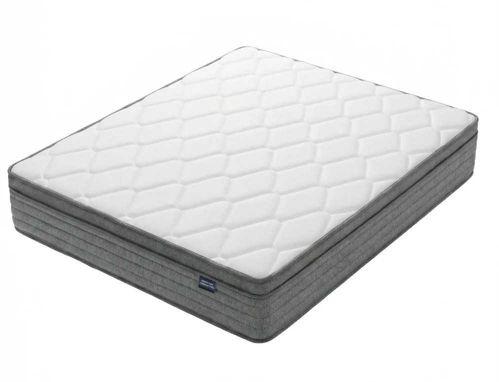 Condition photo showing New/Like New for arienivo queen size mattress 12" hybrid mattress in a box, cooling gel memory foam and pocket coils, medium support, pressure relief & motion isolation for adult